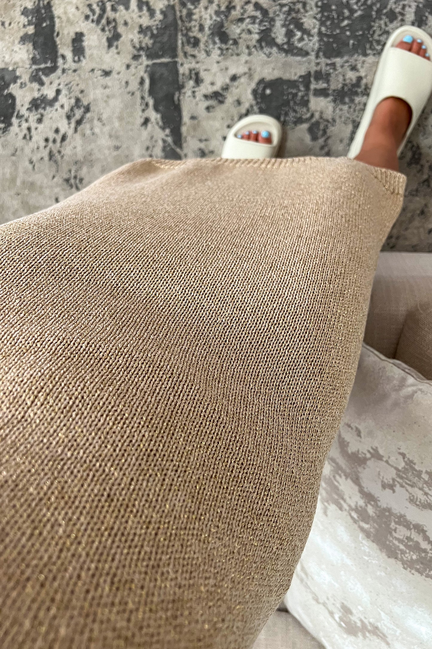 Robe BEACH mi-longue dorée