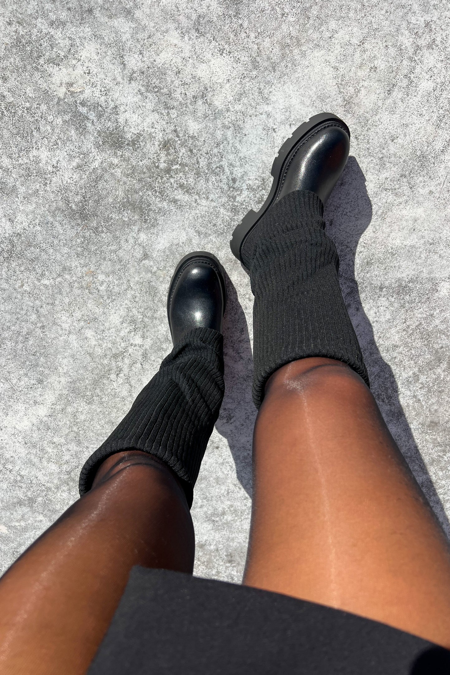 Bottes effet chaussettes