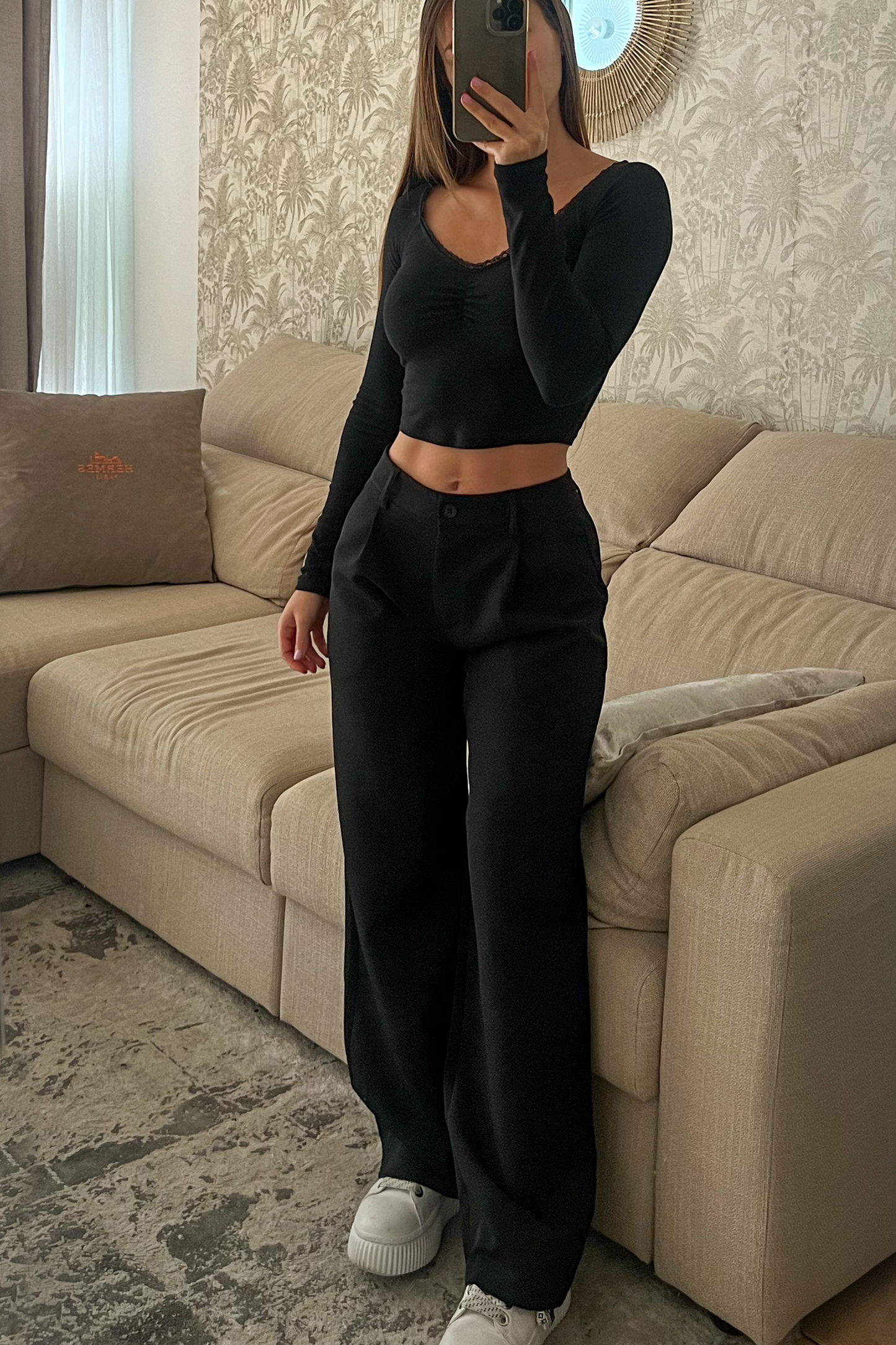 Pantalon LOW WAIST noir