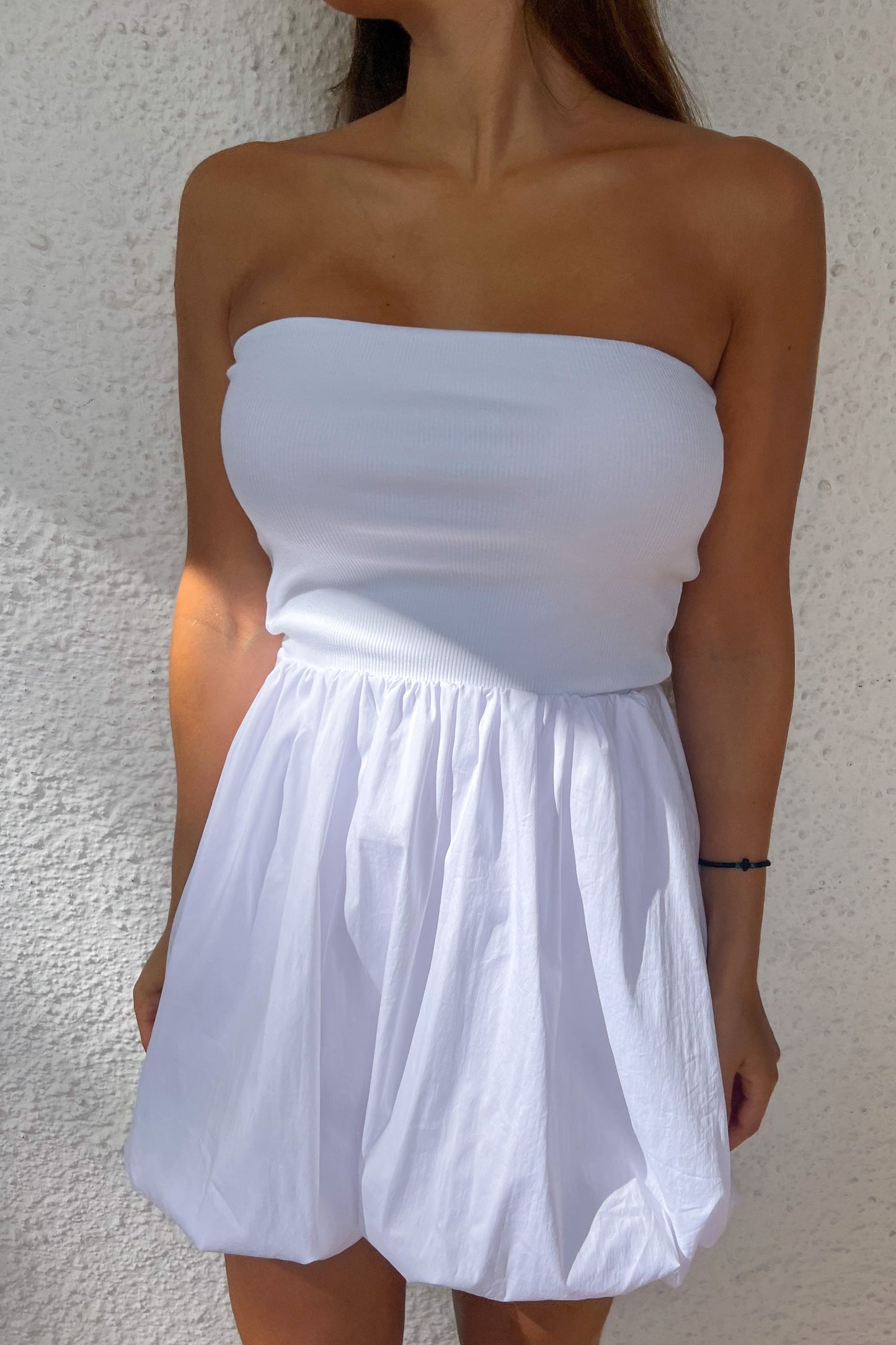 Bustier en coton BLANC
