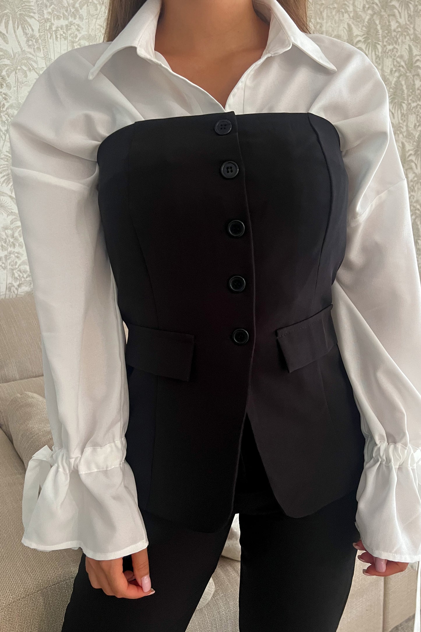 Bustier tailleur JULIETTE noir