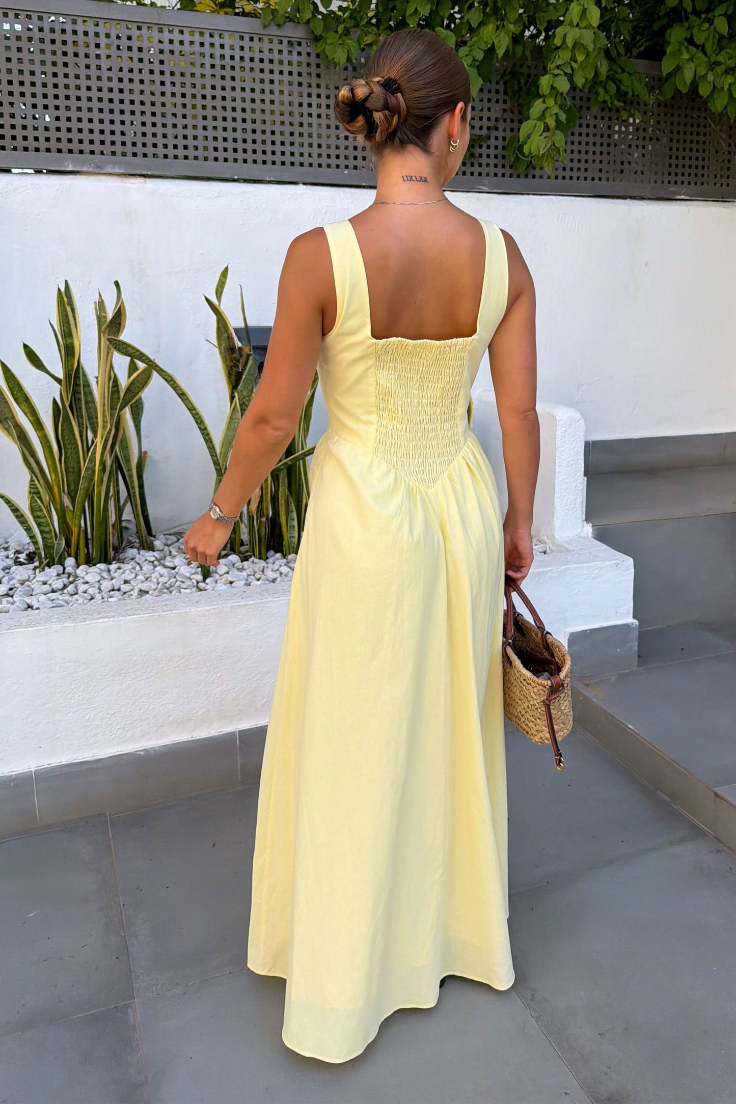Robe coton JADE jaune PRÉCOMMANDE