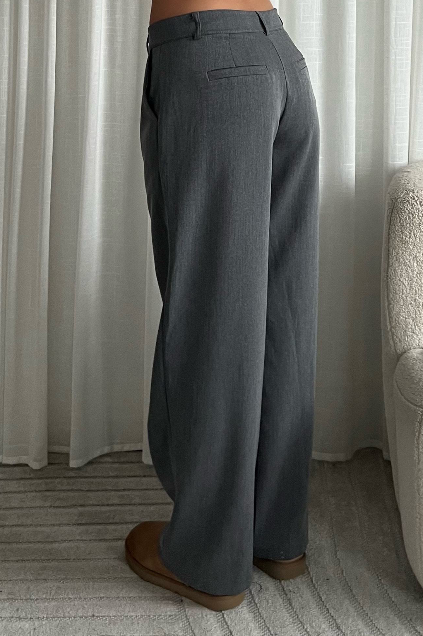 Pantalon LOW WAIST gris