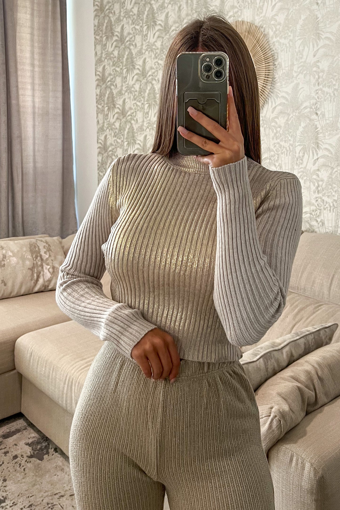 Pull métallisé DORÉ