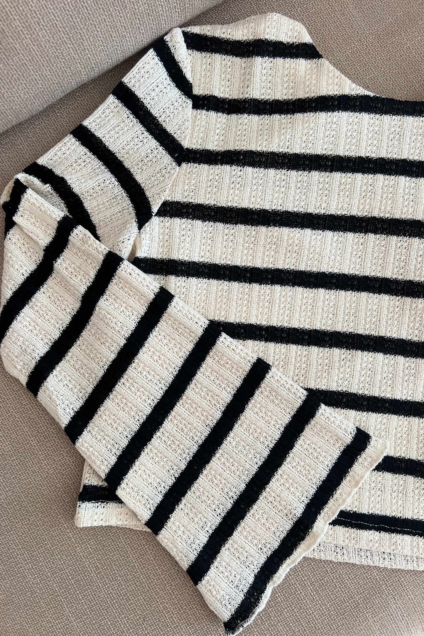 Pull léger ligné en coton