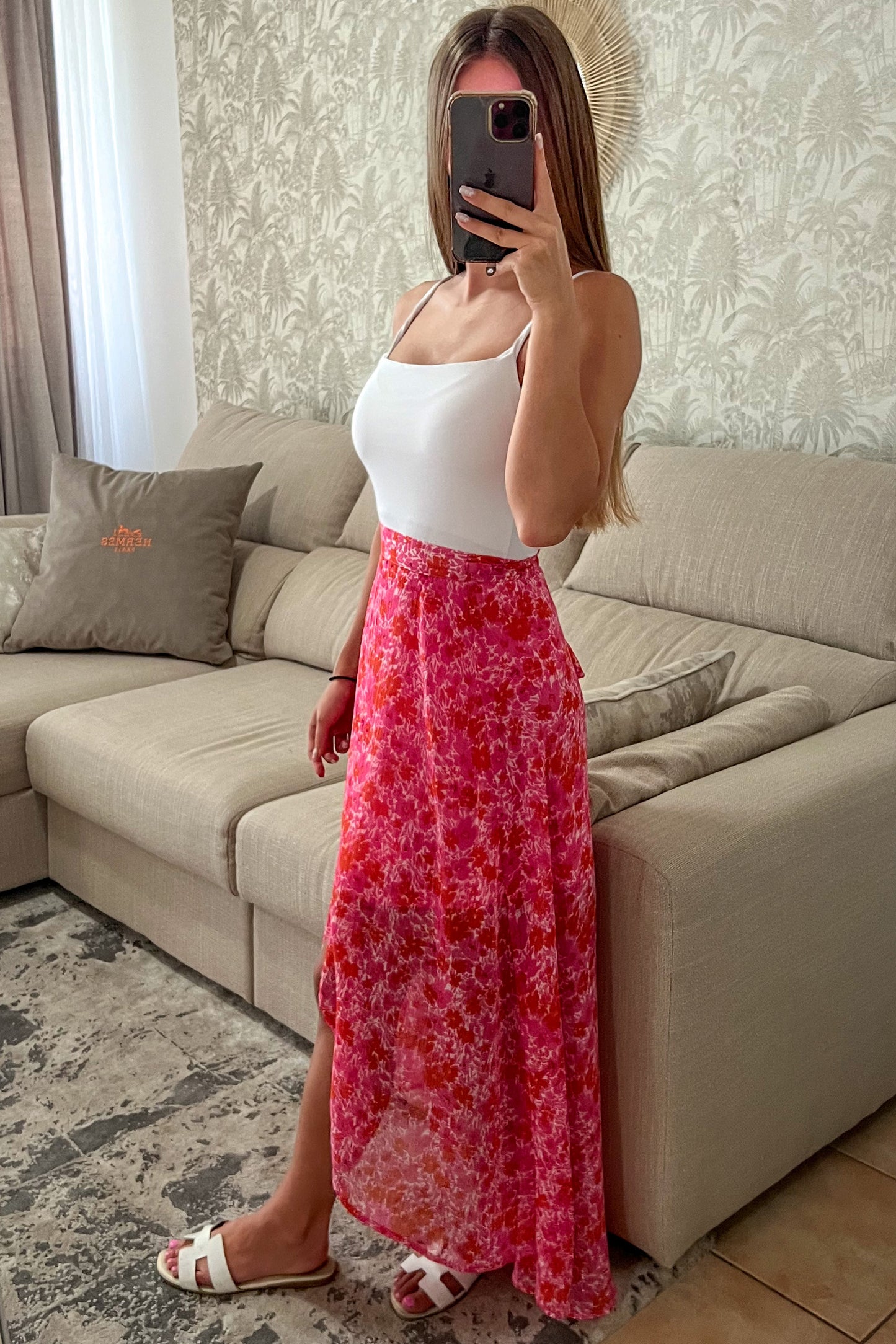 Jupe longue fente FLORA