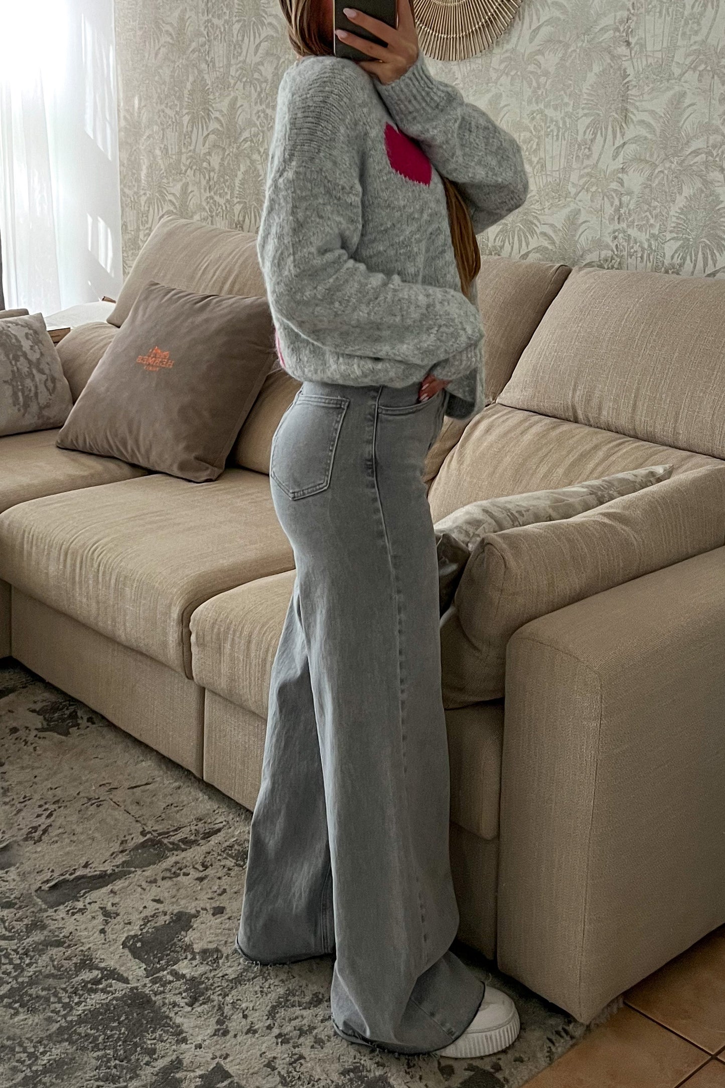 Jeans WIDE LEG gris