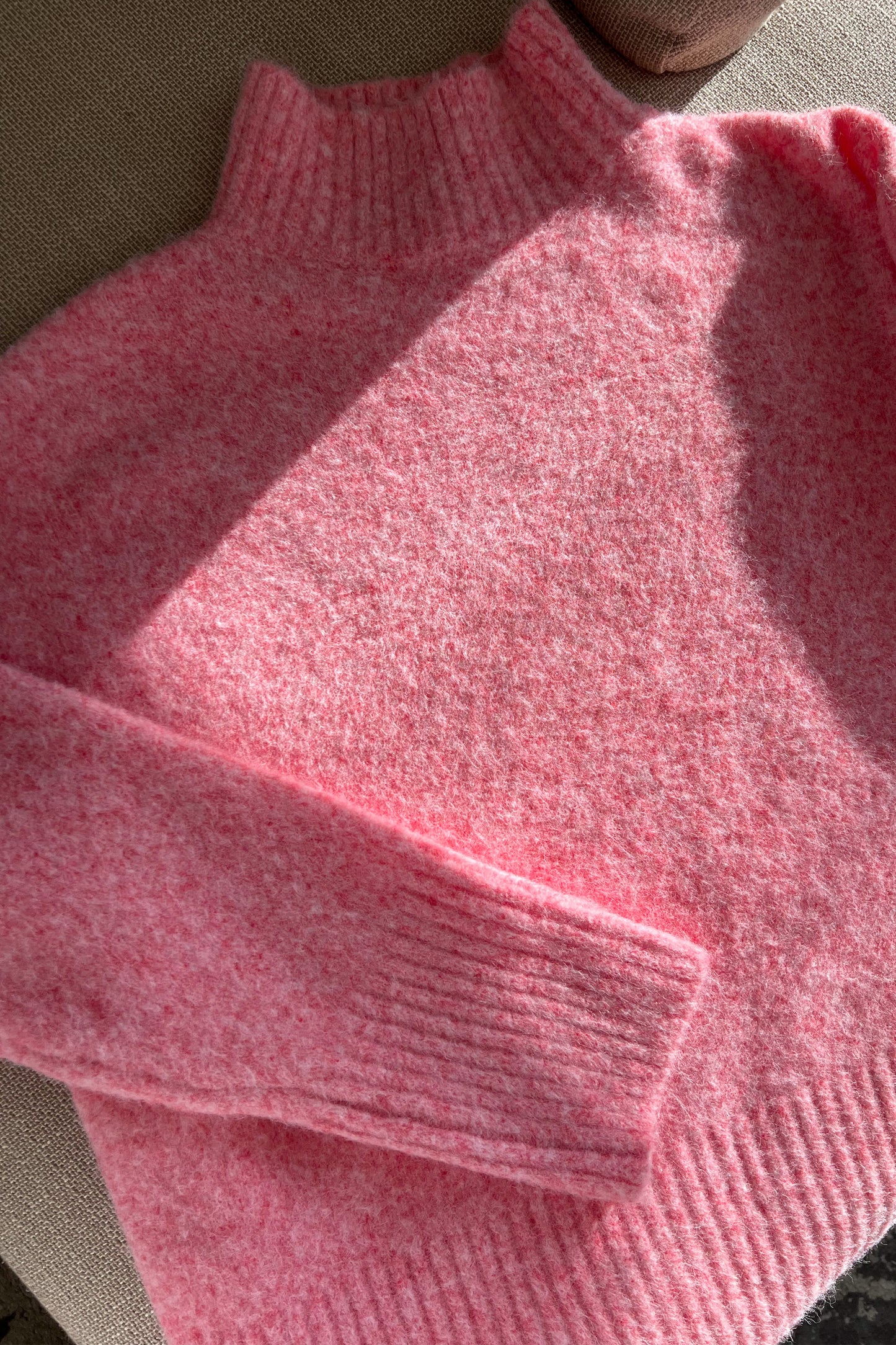 Pull col montant ROSE