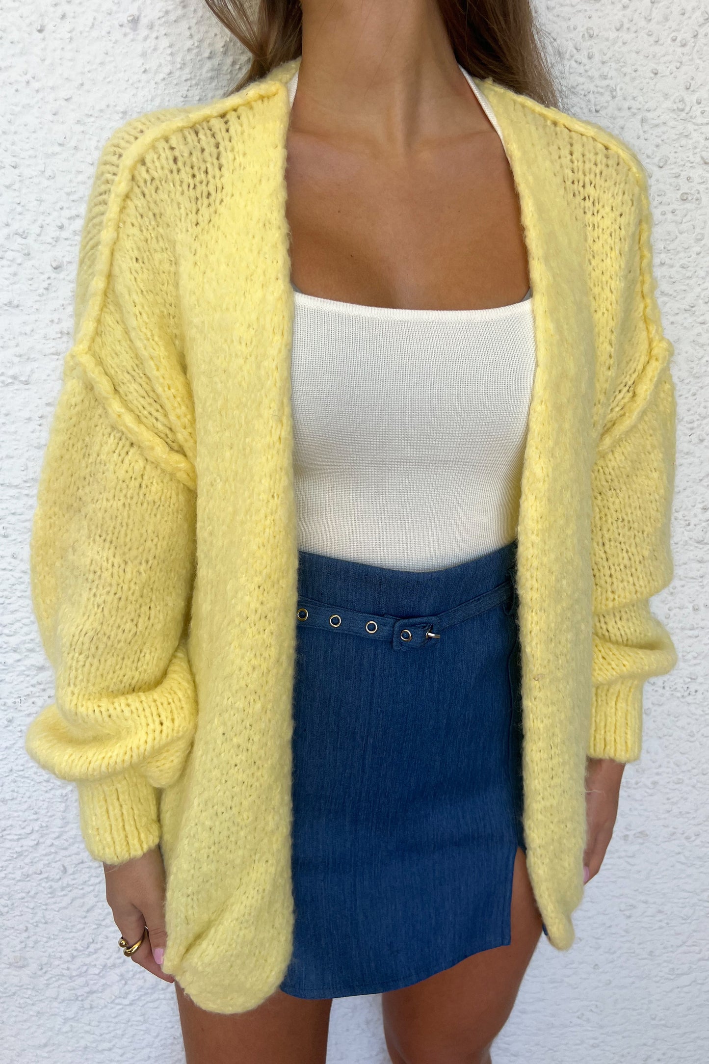 Gilet en maille JAUNE