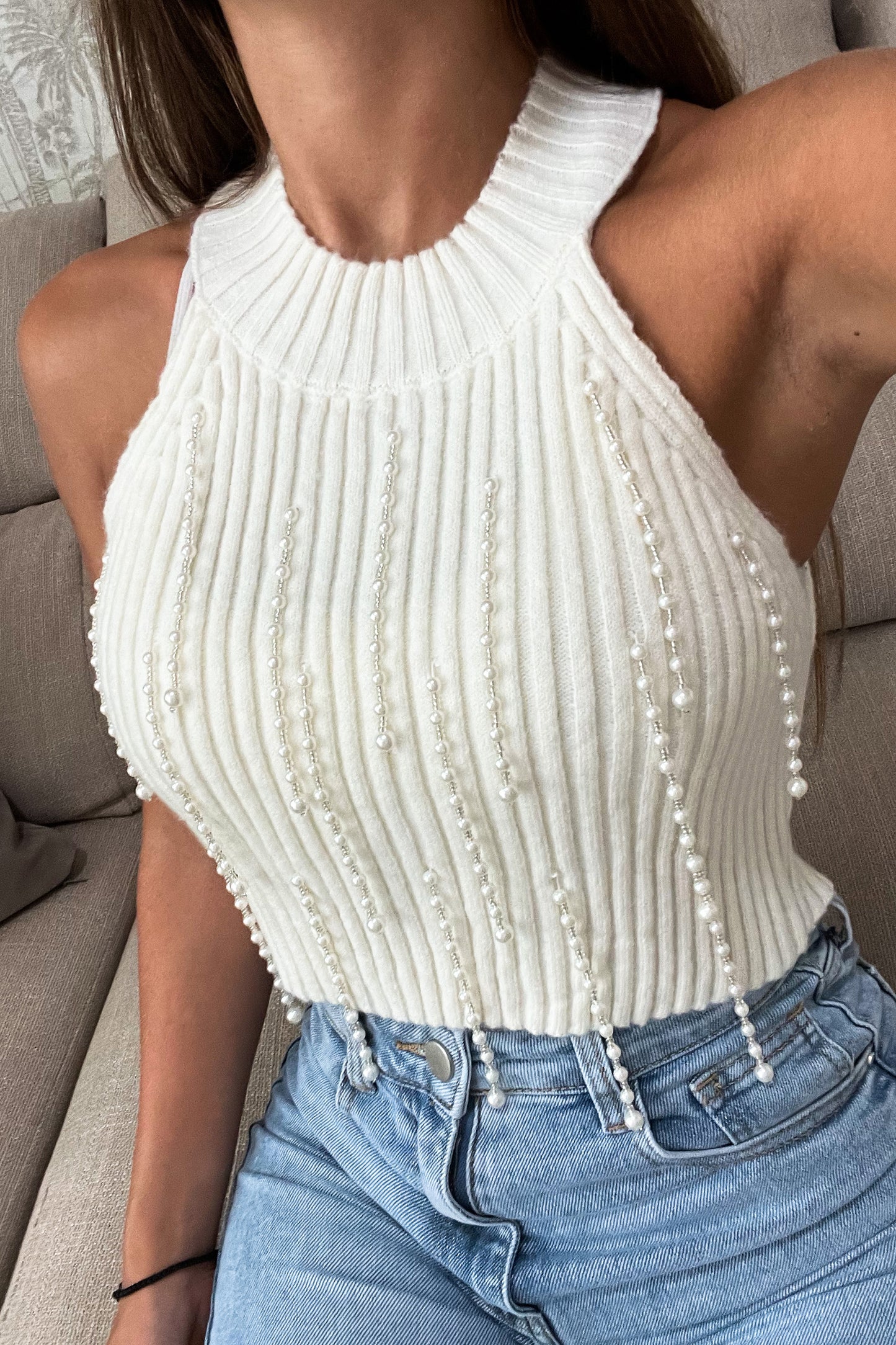 Top en maille PEARL