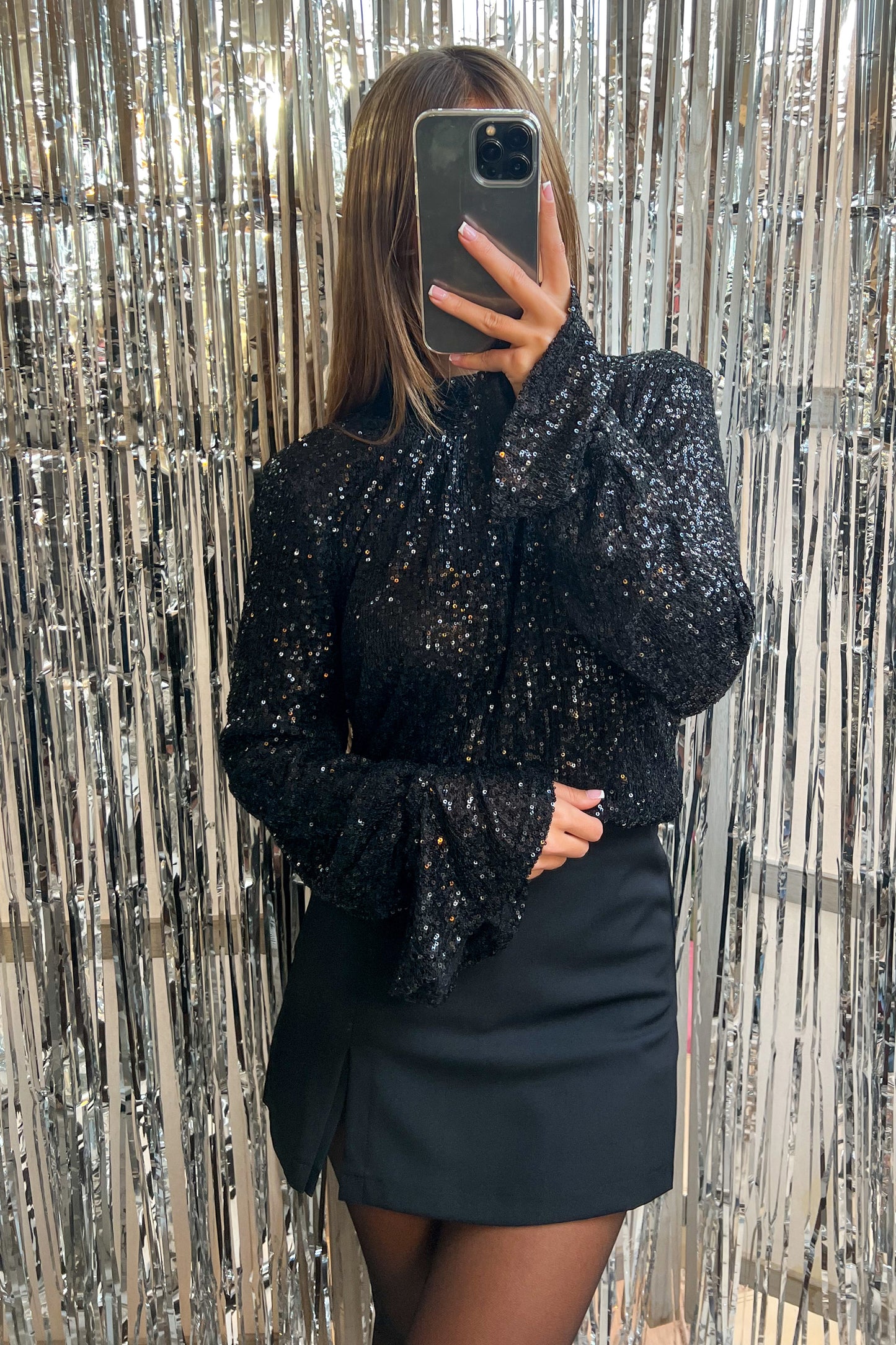 Blouse dos nu SEQUINS