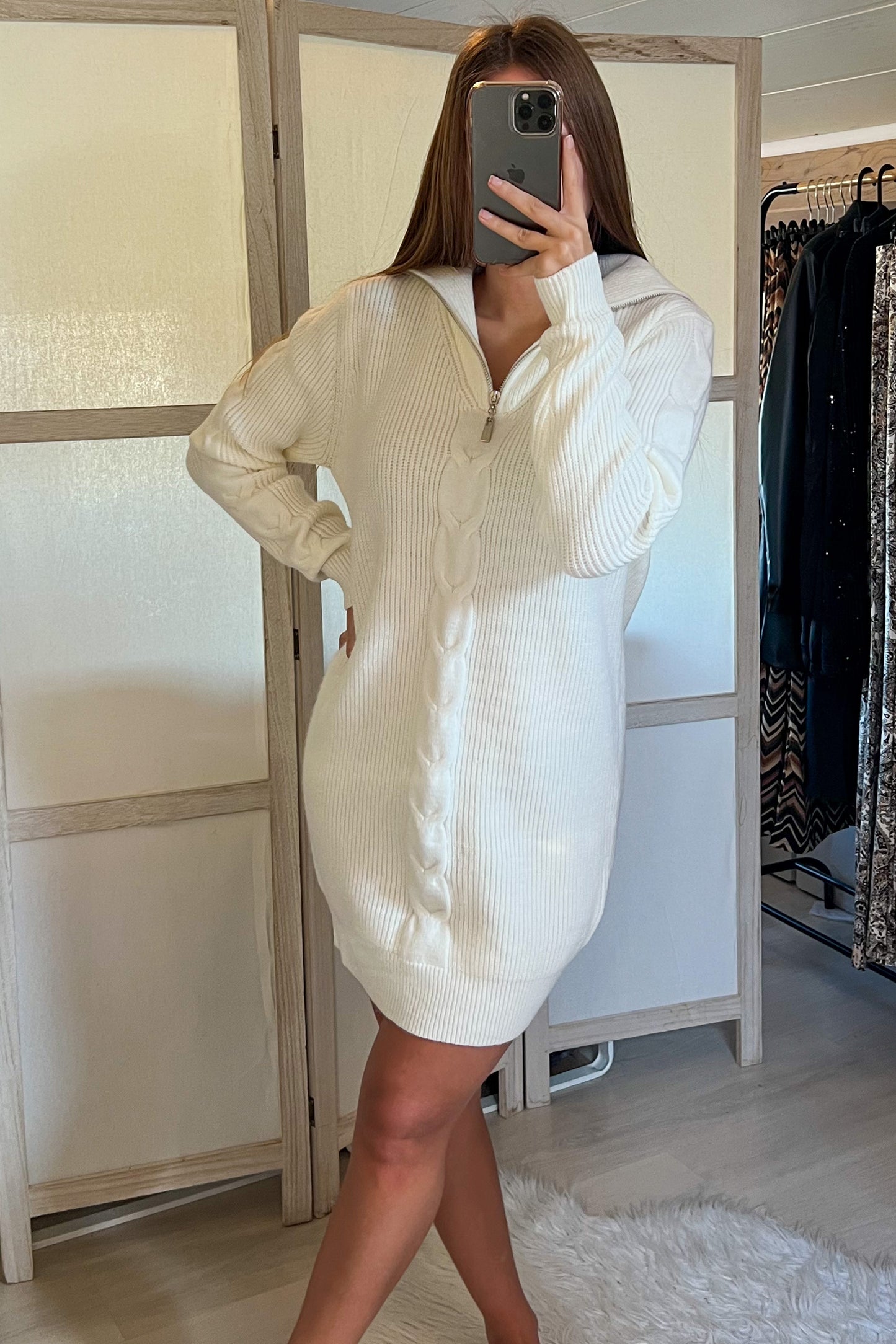 Robe pull JENNA blanche