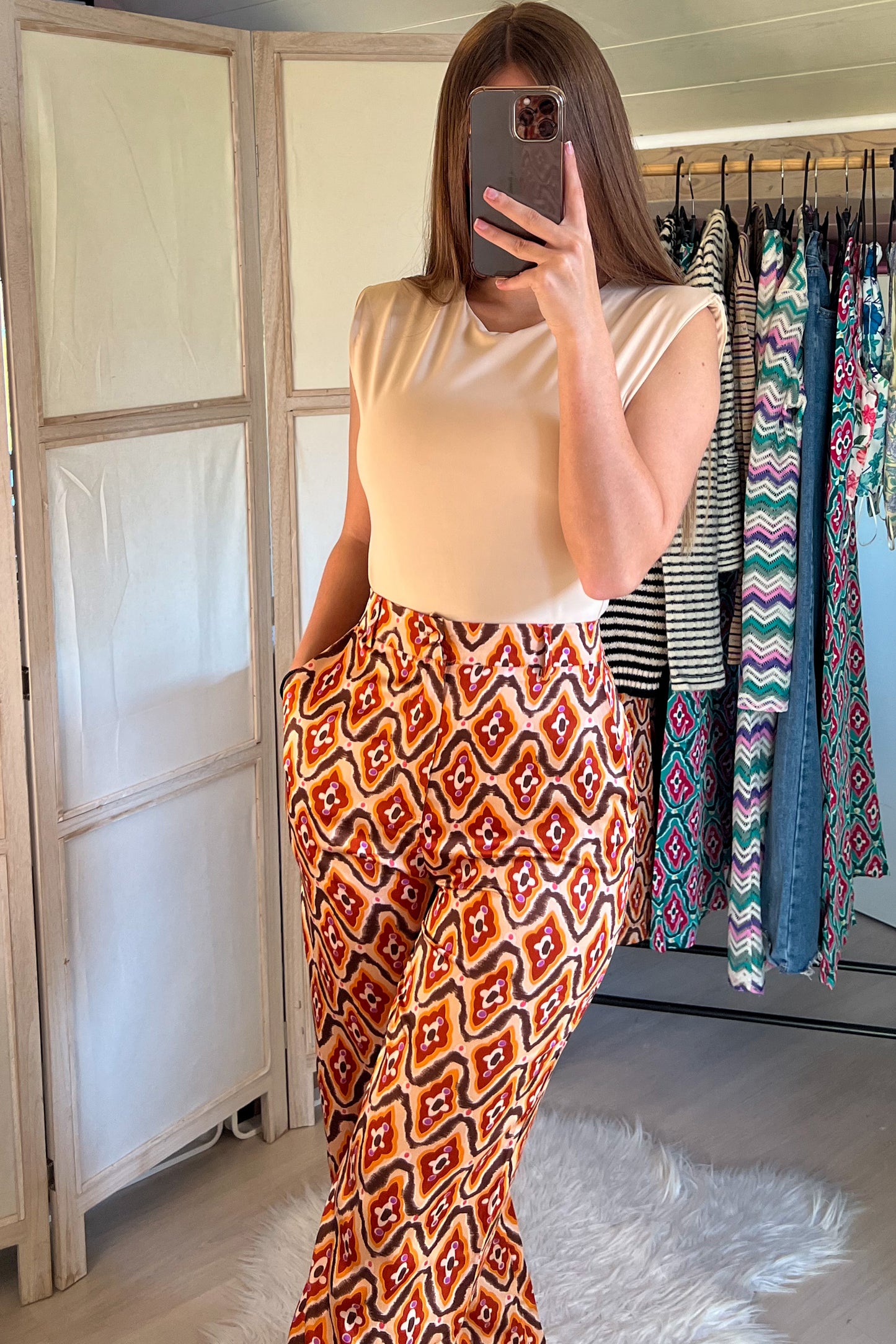 Pantalon imprimé ORANGE