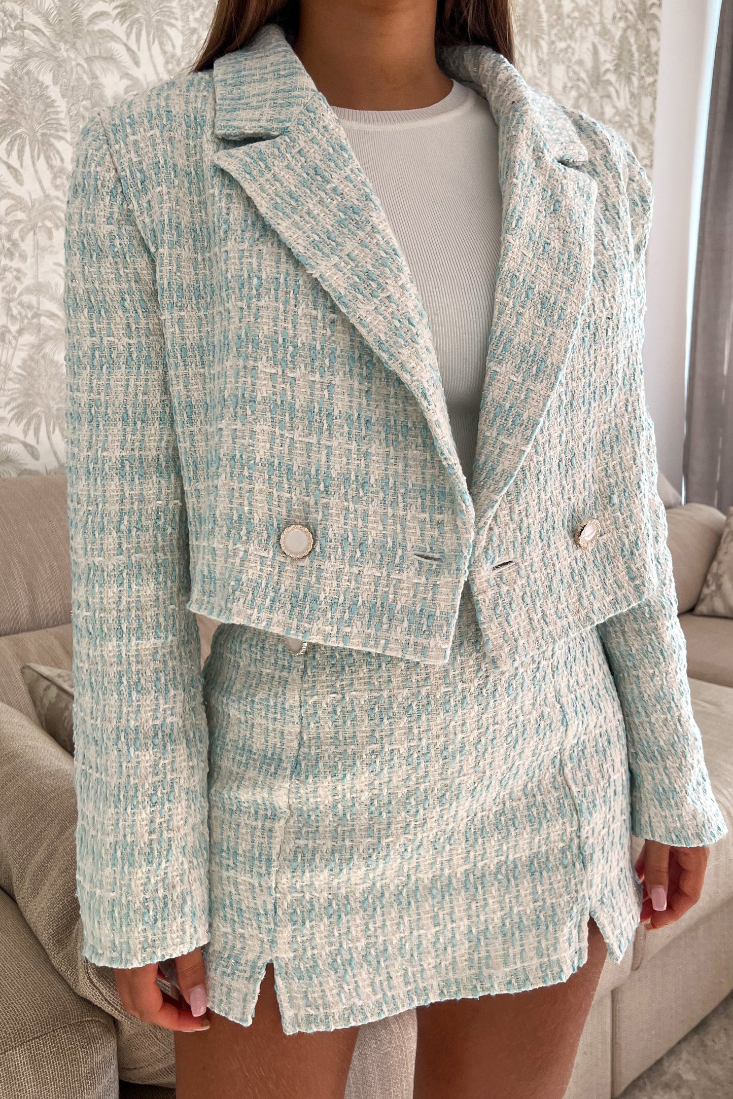 Veste TWEED bleue