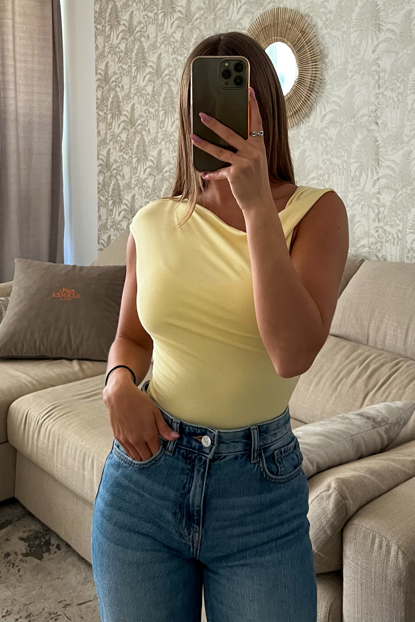 Blouse asymétrique JAUNE