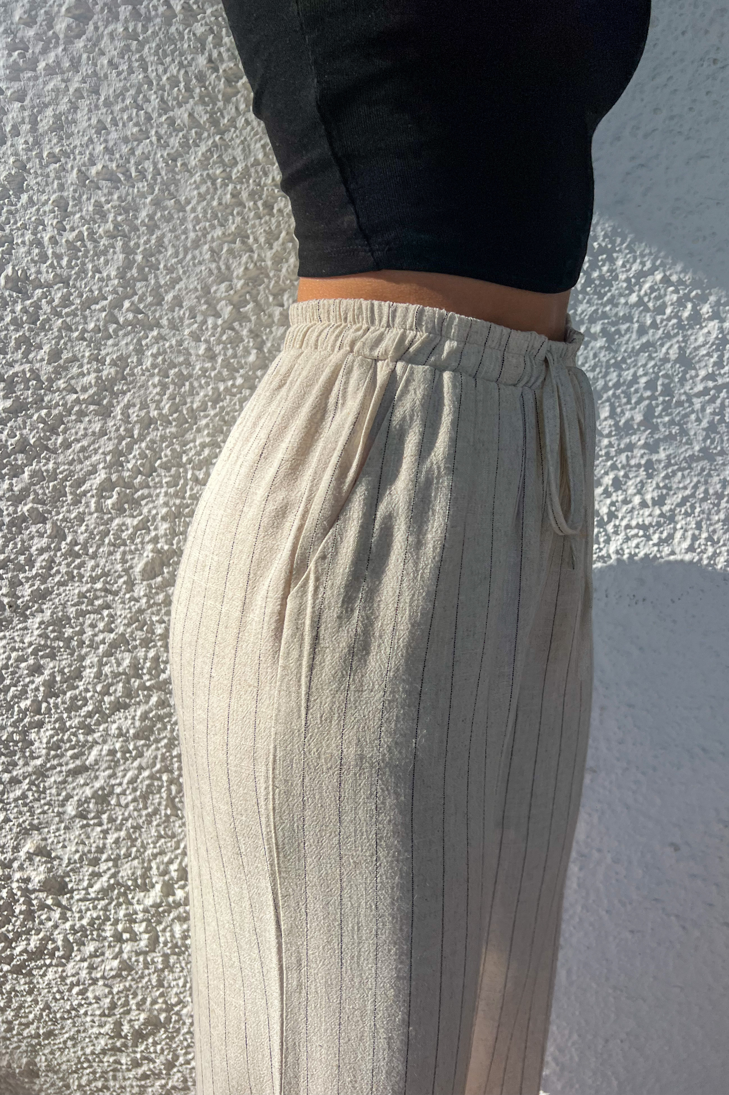 Pantalon en lin BEIGE