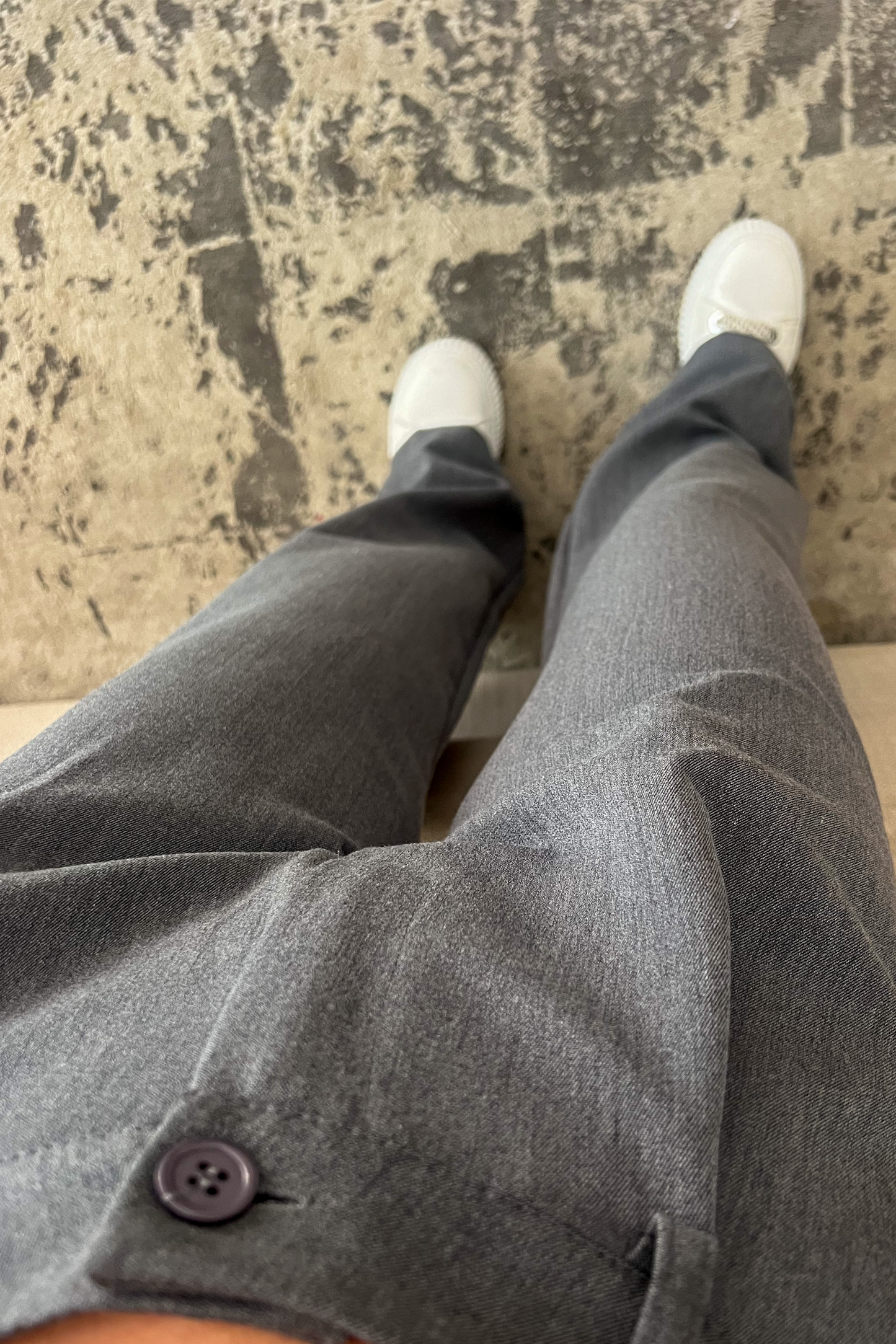 Pantalon LOW WAIST gris