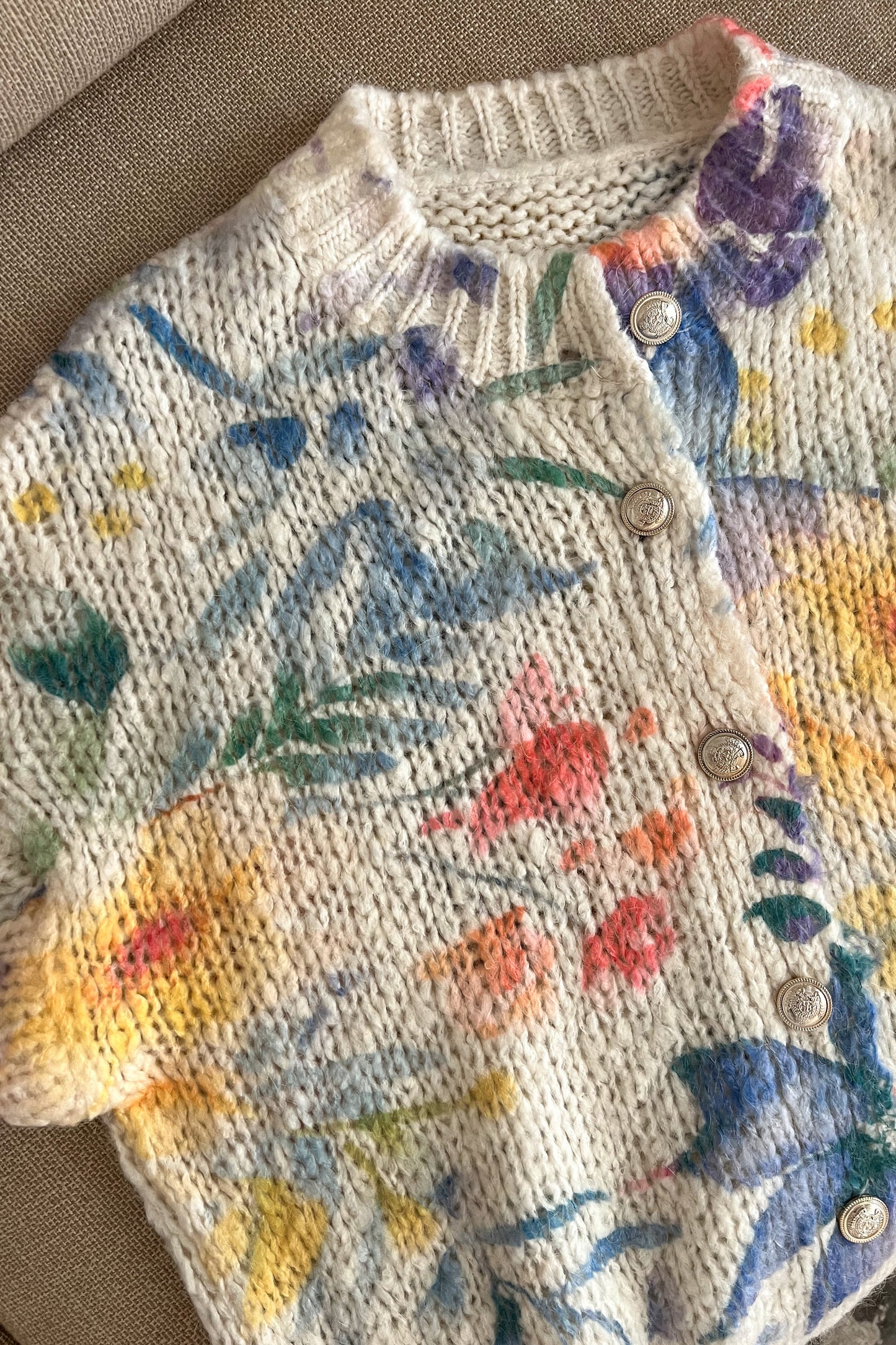 Gilet en maille/laine beige