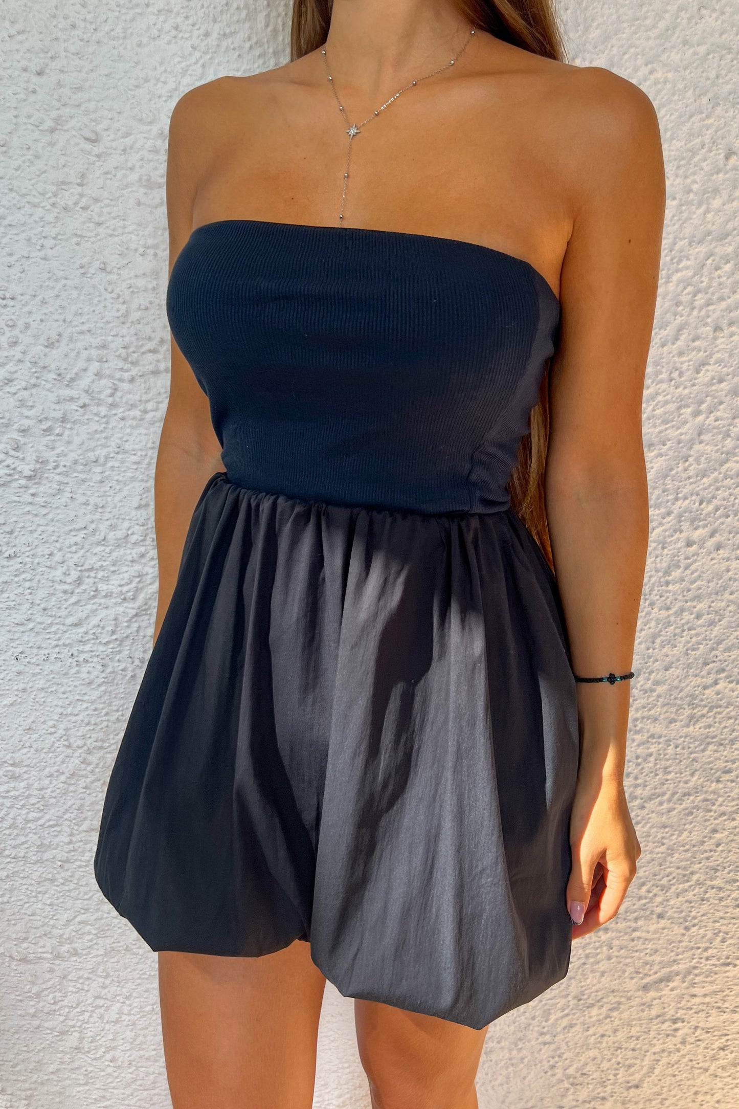 Bustier en coton NOIR