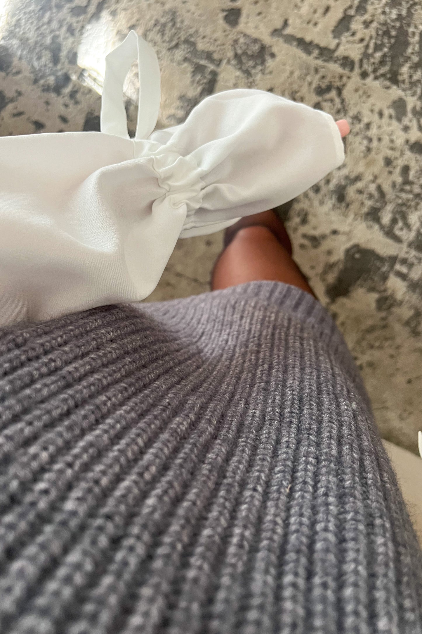 Robe pull en laine GRISE