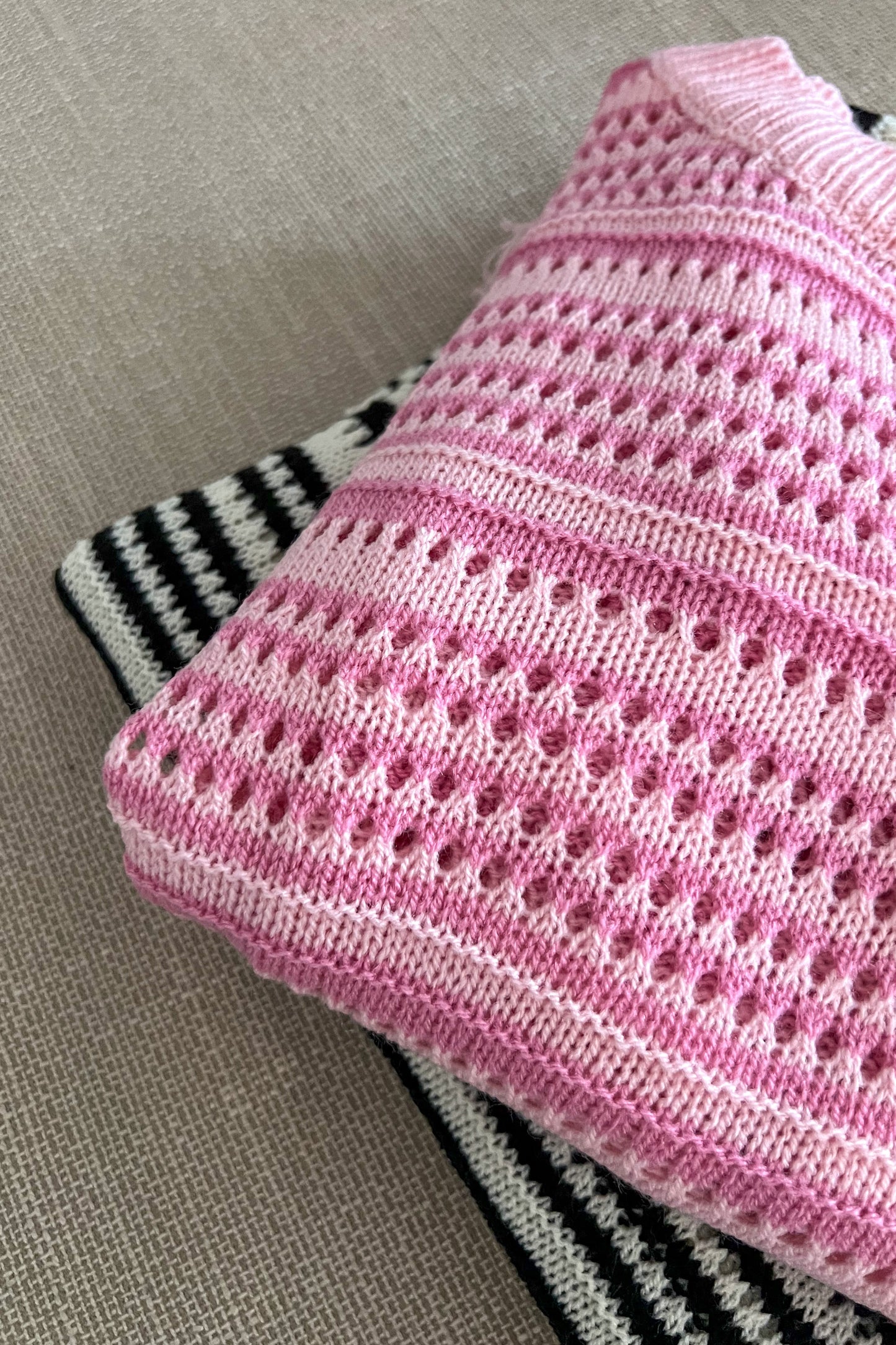 Top maille SUMMER rose