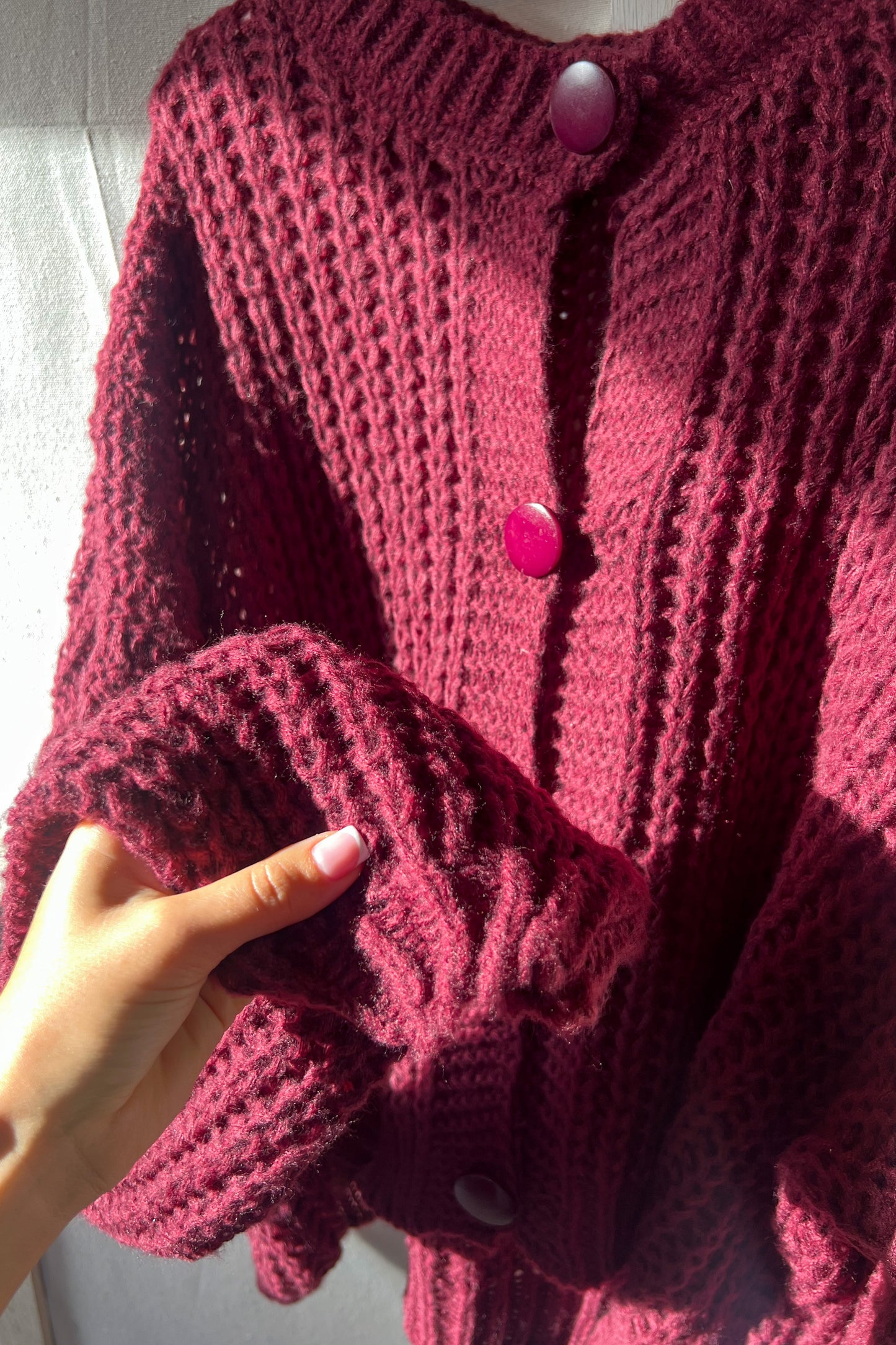 Gilet en grosse maille BORDEAUX