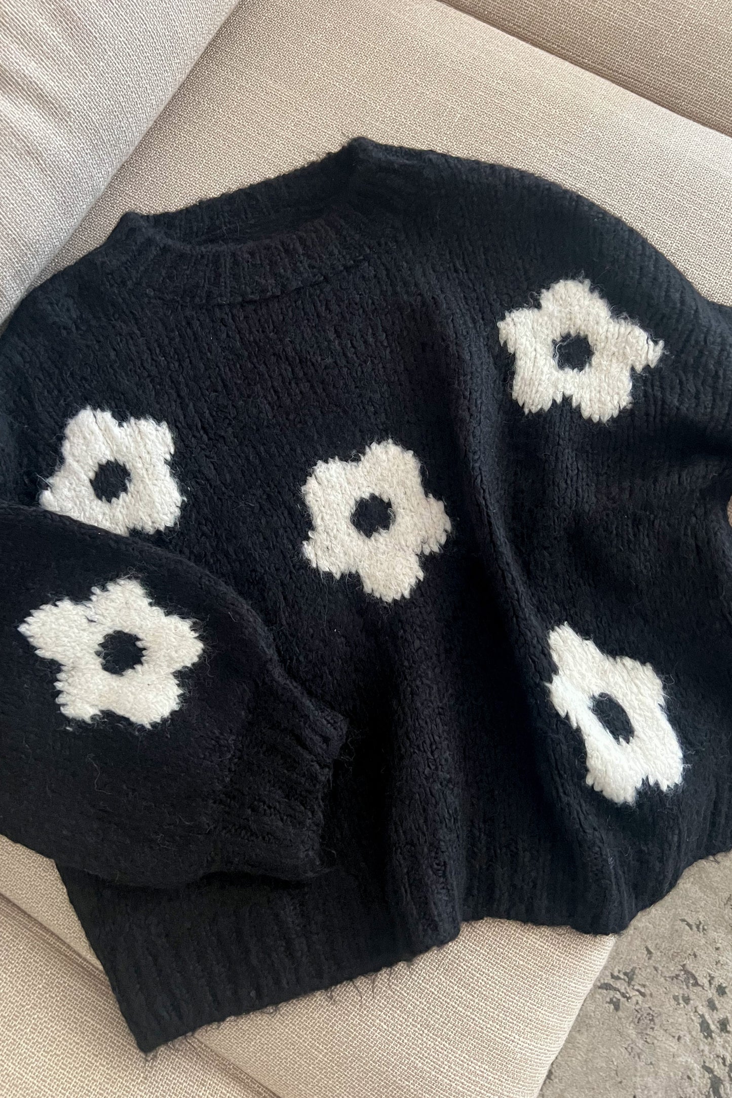 Pull FLEUR noir