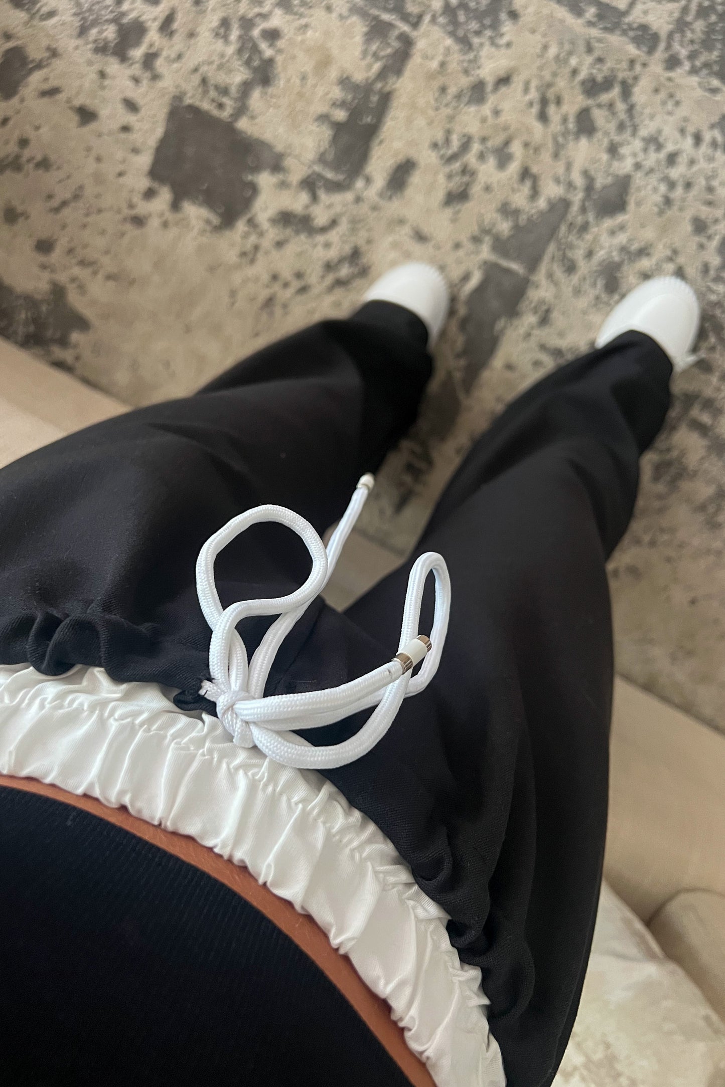 Pantalon fluide BANDE noir