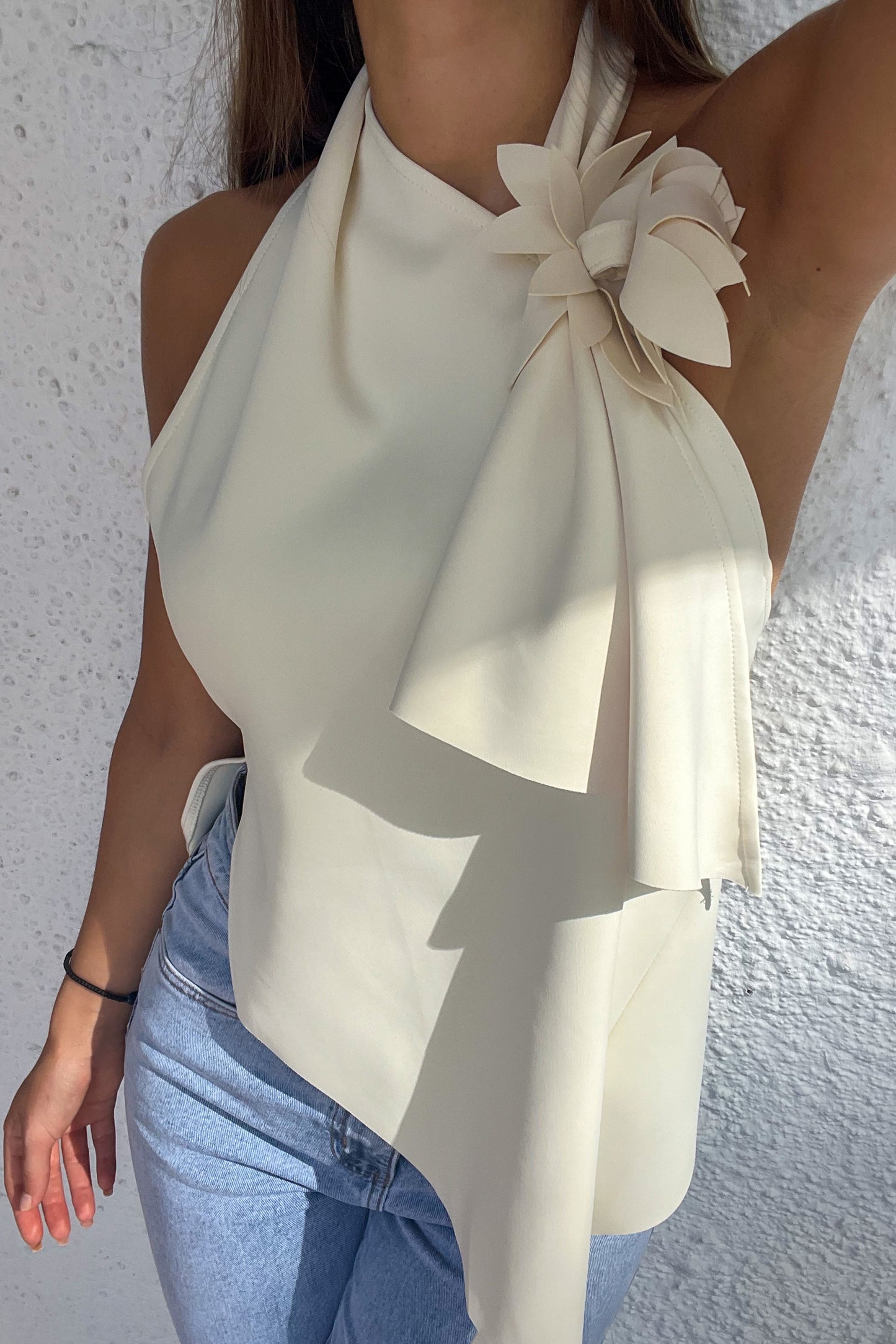 Top KIARA blanc cassé