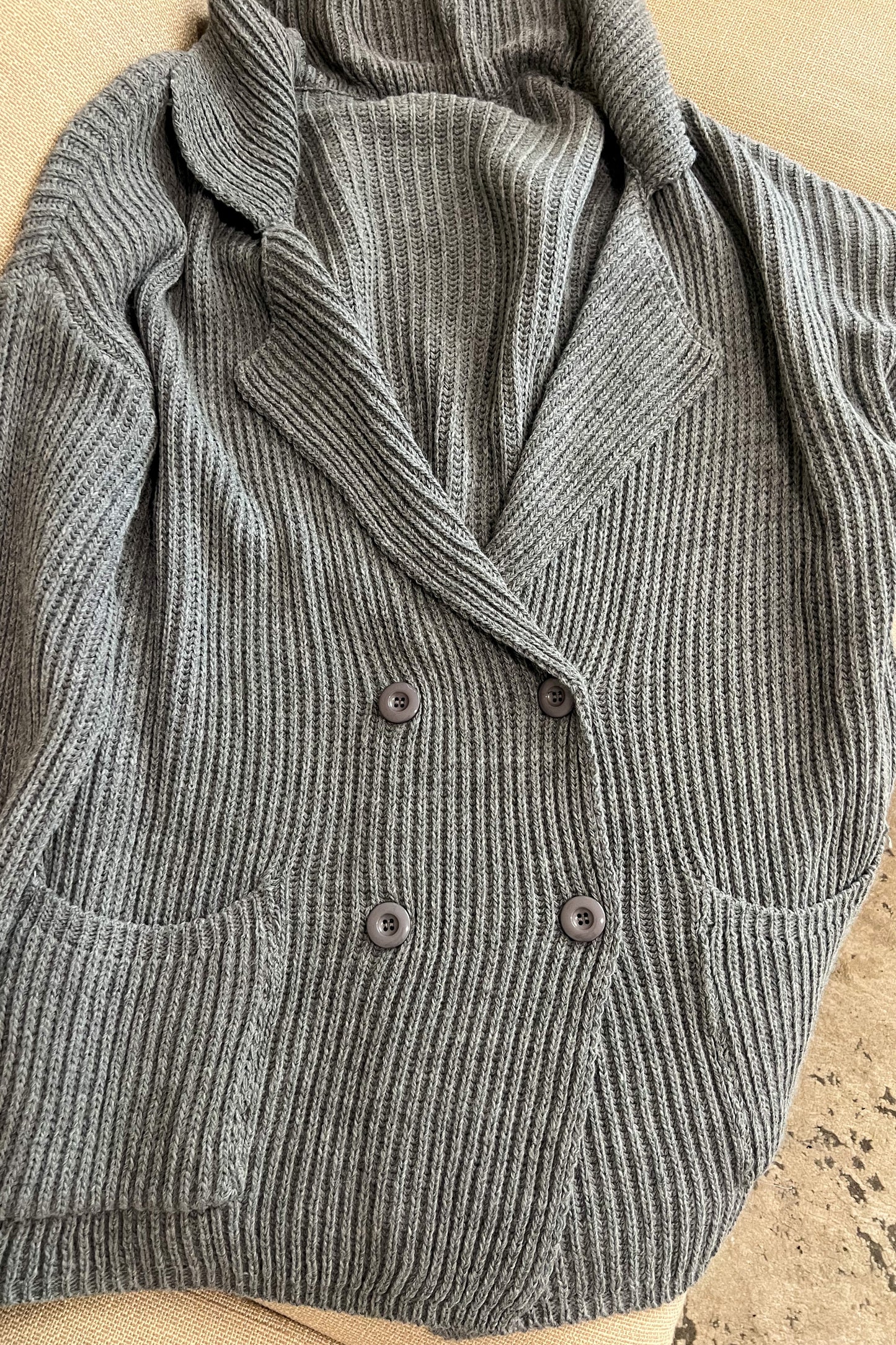 Gilet-veste coupe blazer GRIS