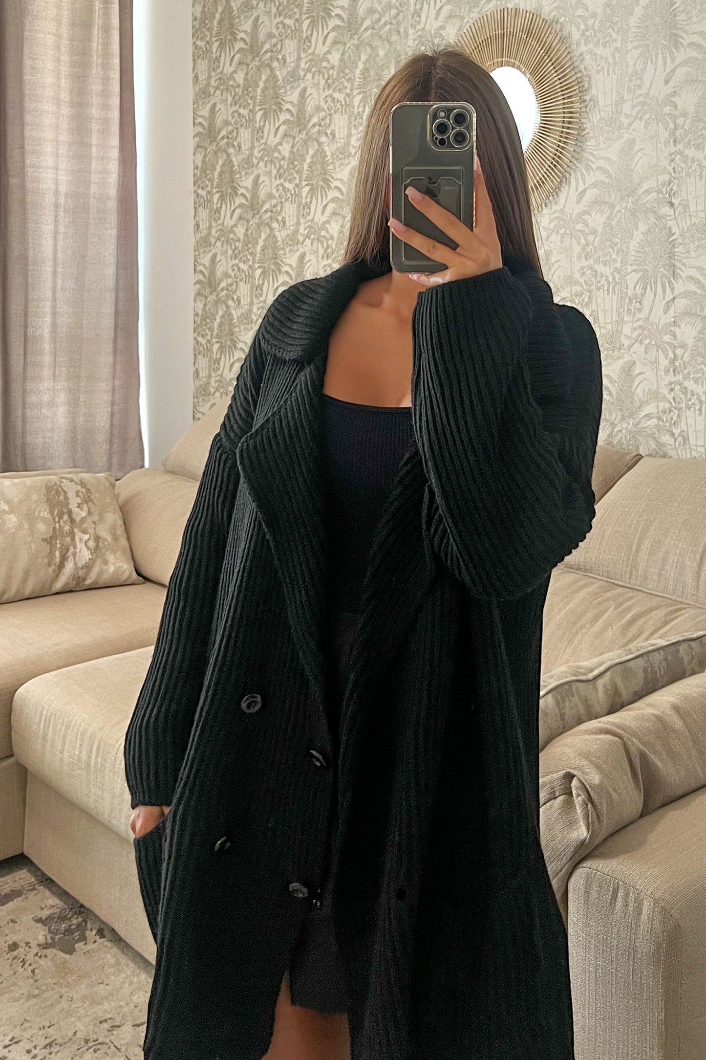 Gilet-veste coupe blazer NOIR