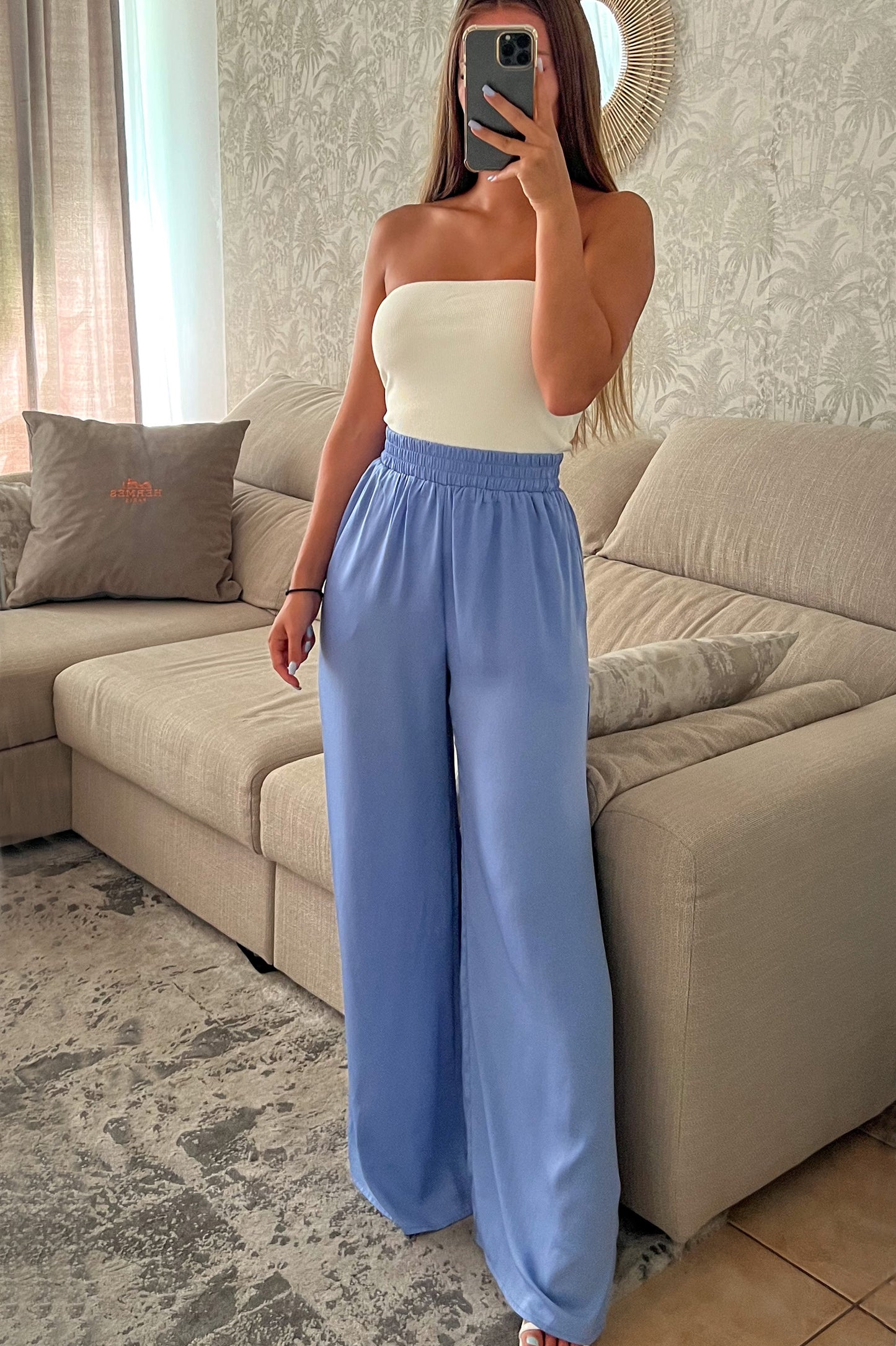 Pantalon fluide BLEU