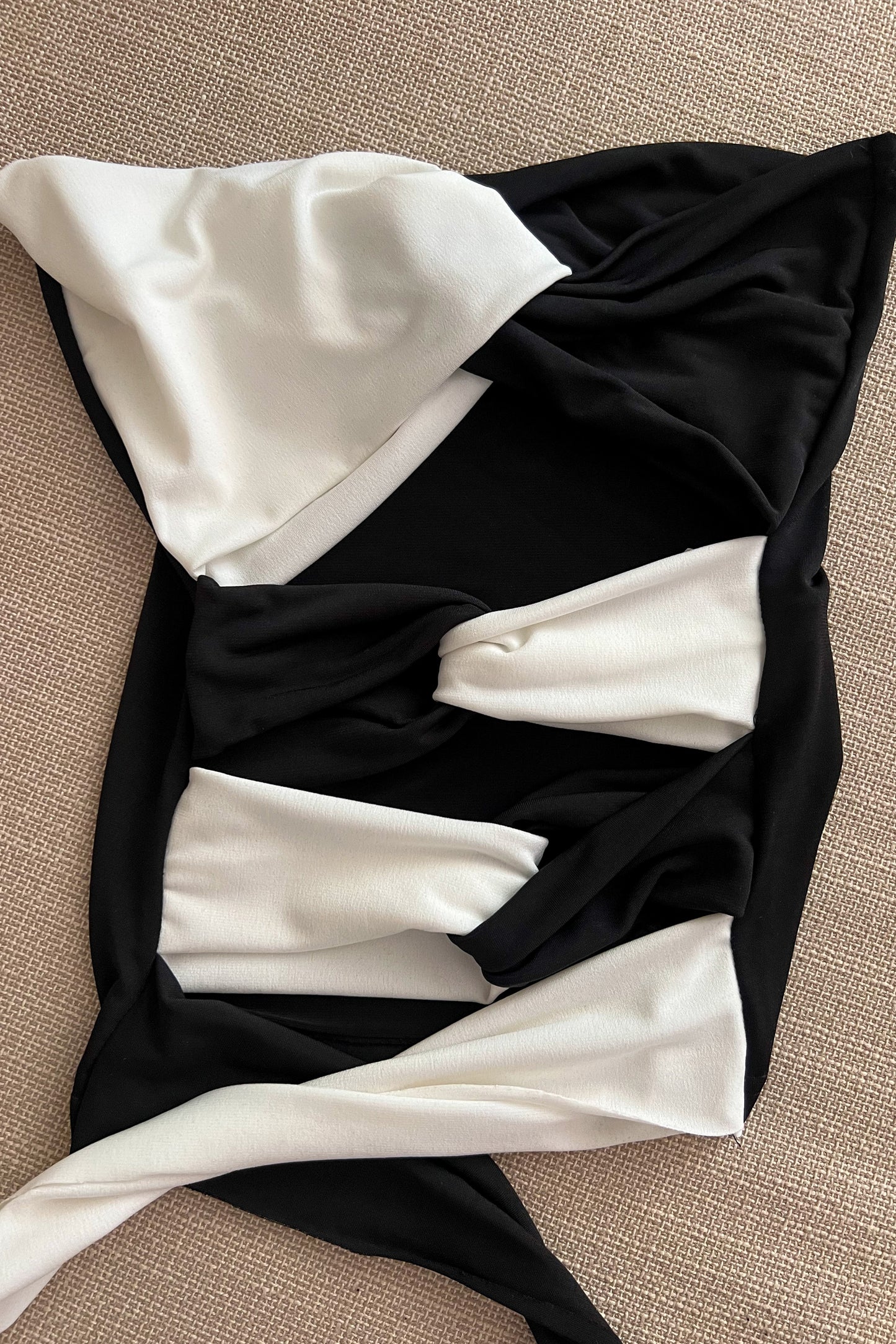 Top bustier bicolore