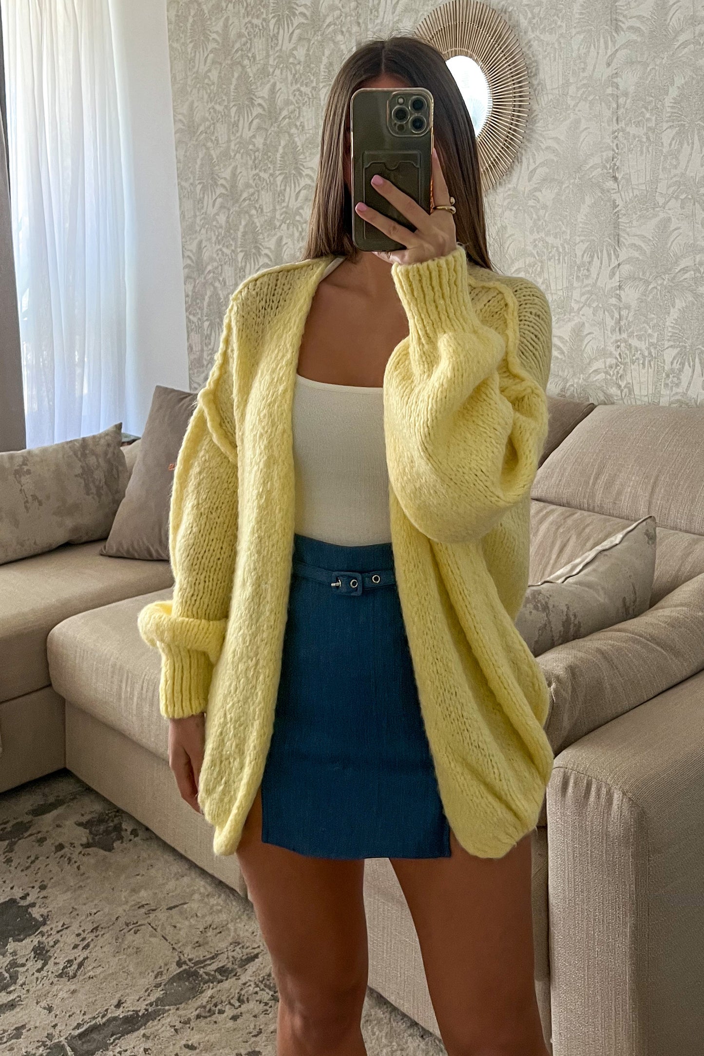 Gilet en maille JAUNE