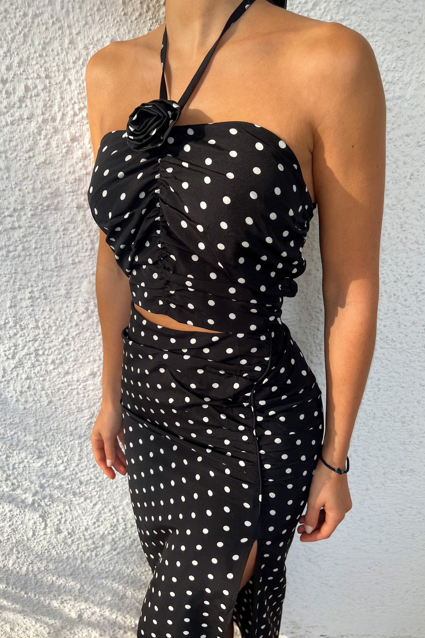 Jupe à pois NOIRE