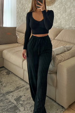 Charger l&#39;image dans la galerie, Pantalon en lin NOIR
