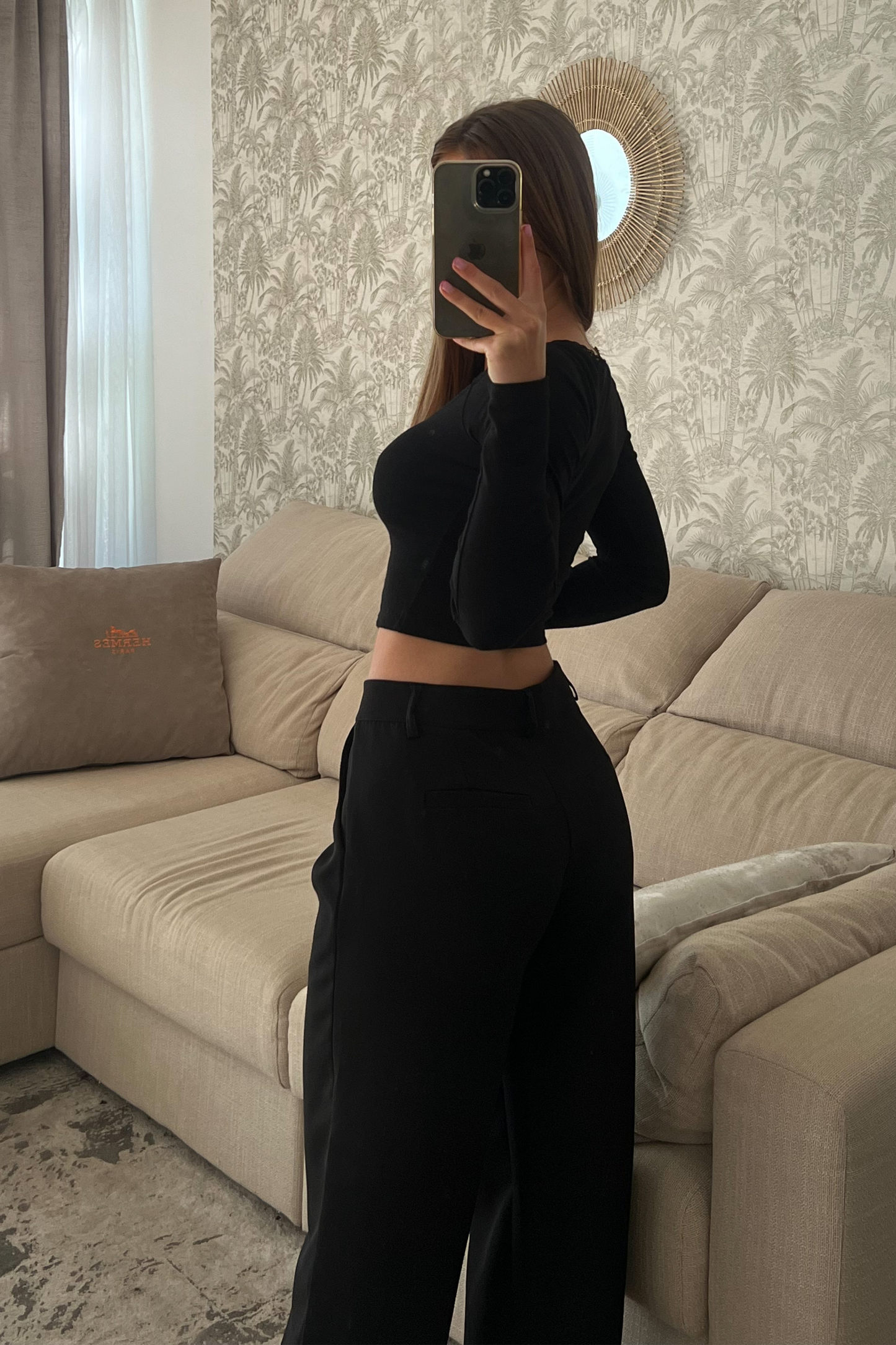 Pantalon LOW WAIST noir