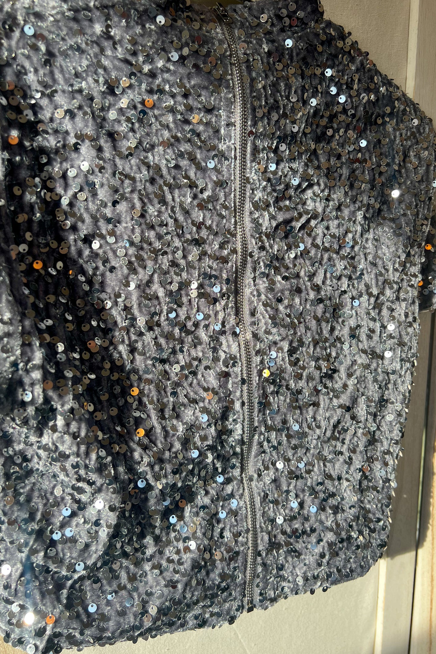 Blouse à sequins GRISE