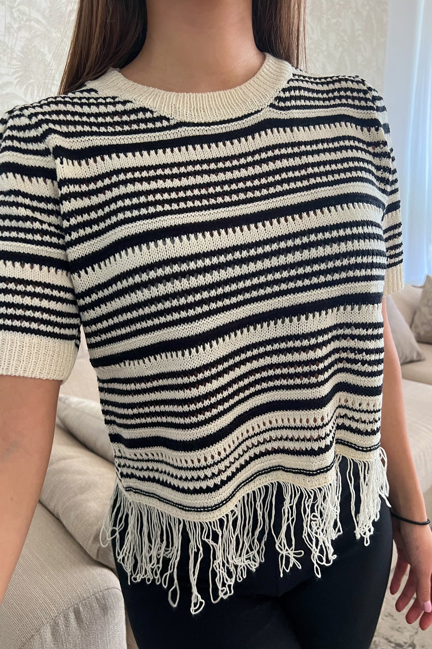 Top maille SUMMER noir