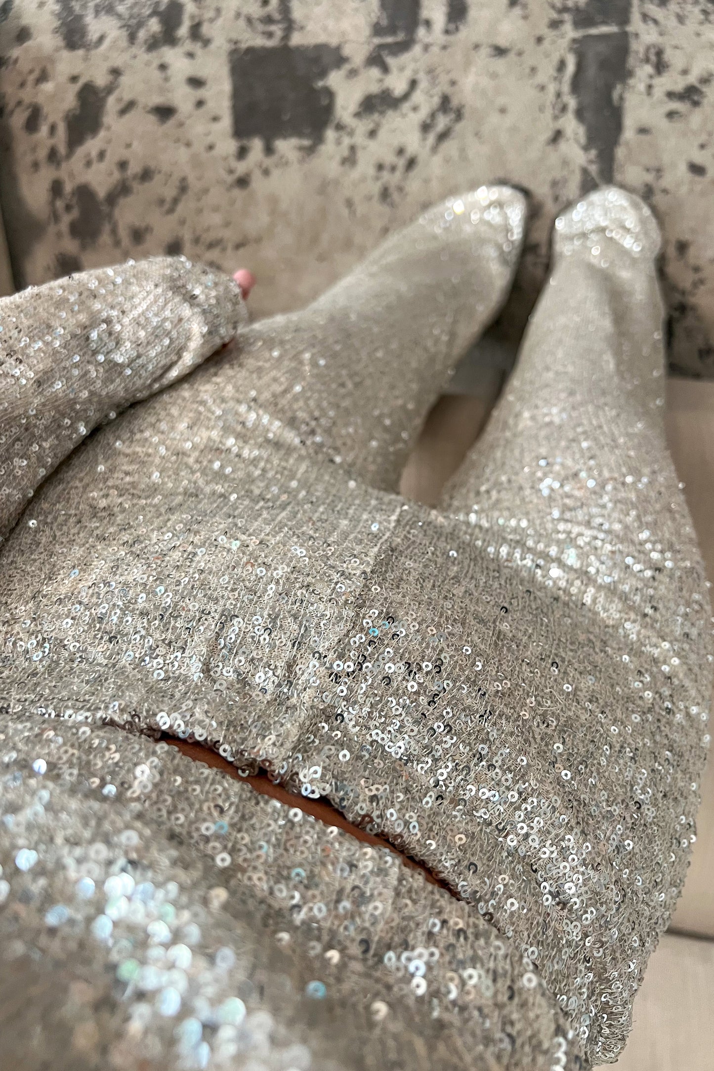 Pantalon pailleté BEIGE