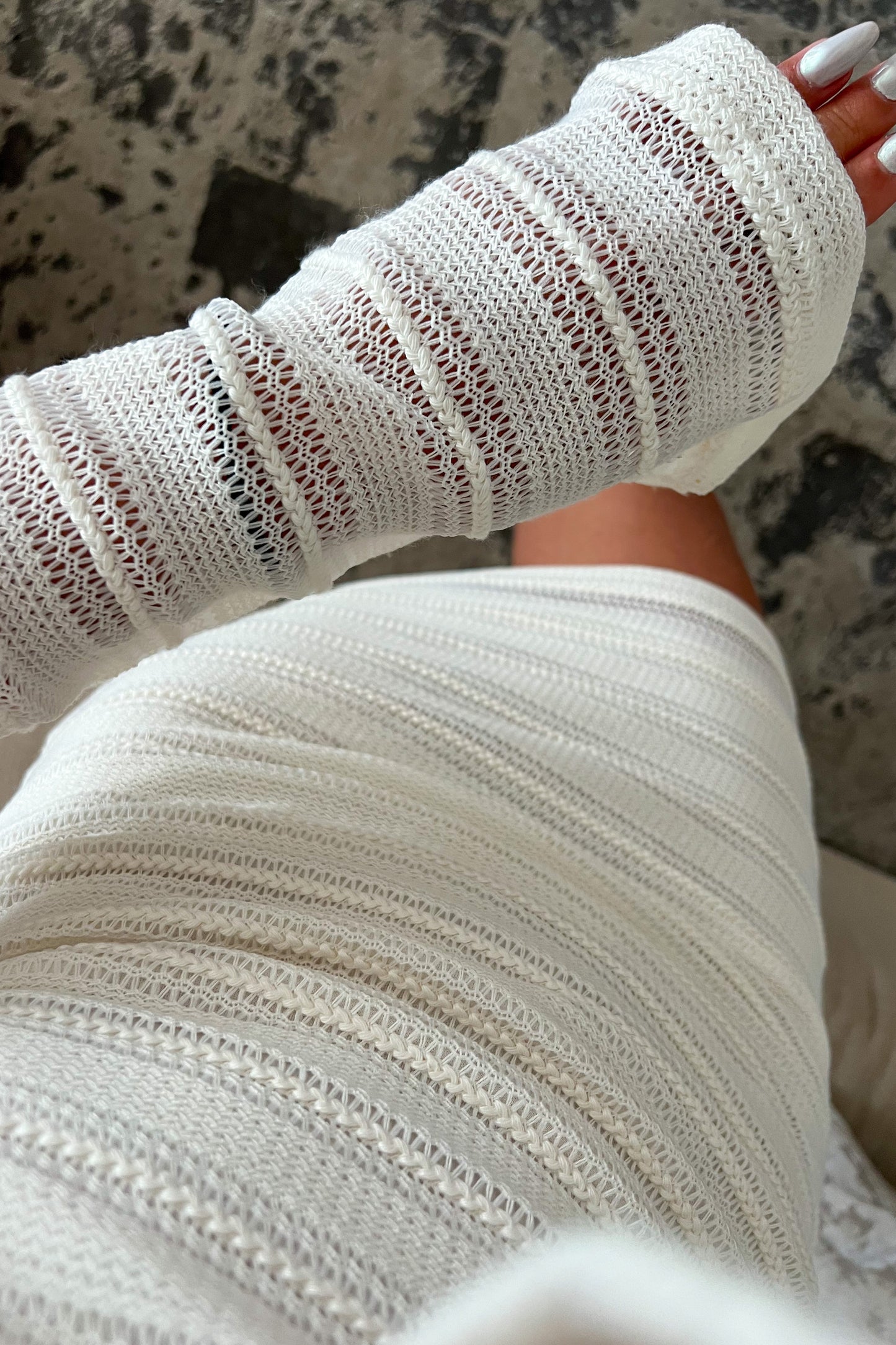 Robe crochet dos nu BLANCHE