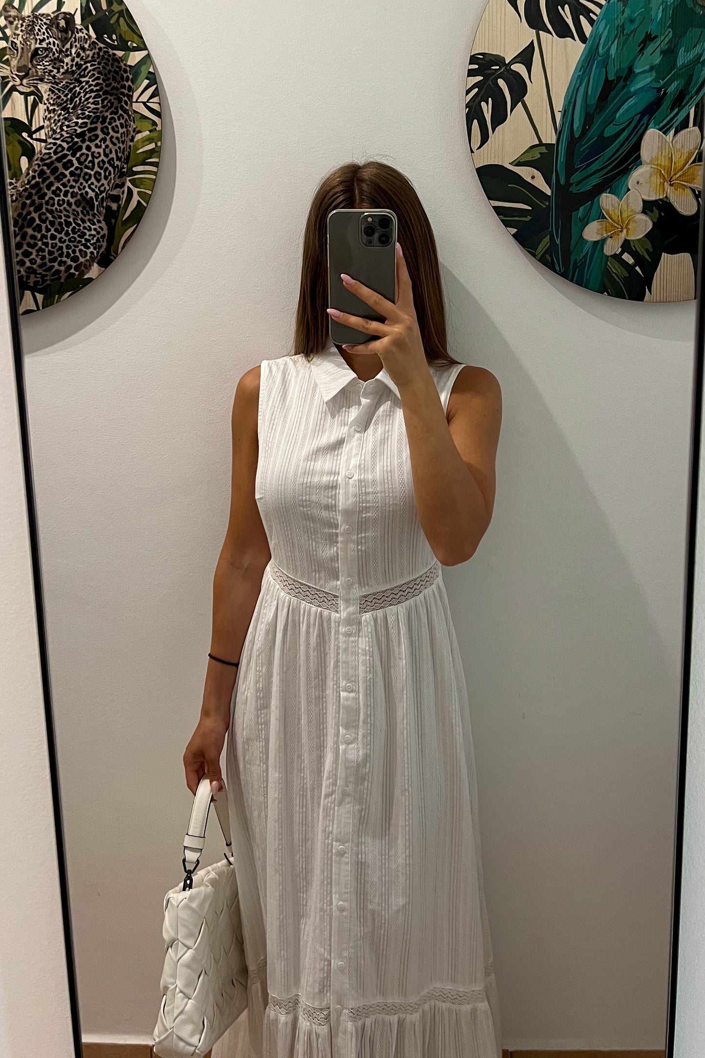 Robe chemise dos nu BLANCHE