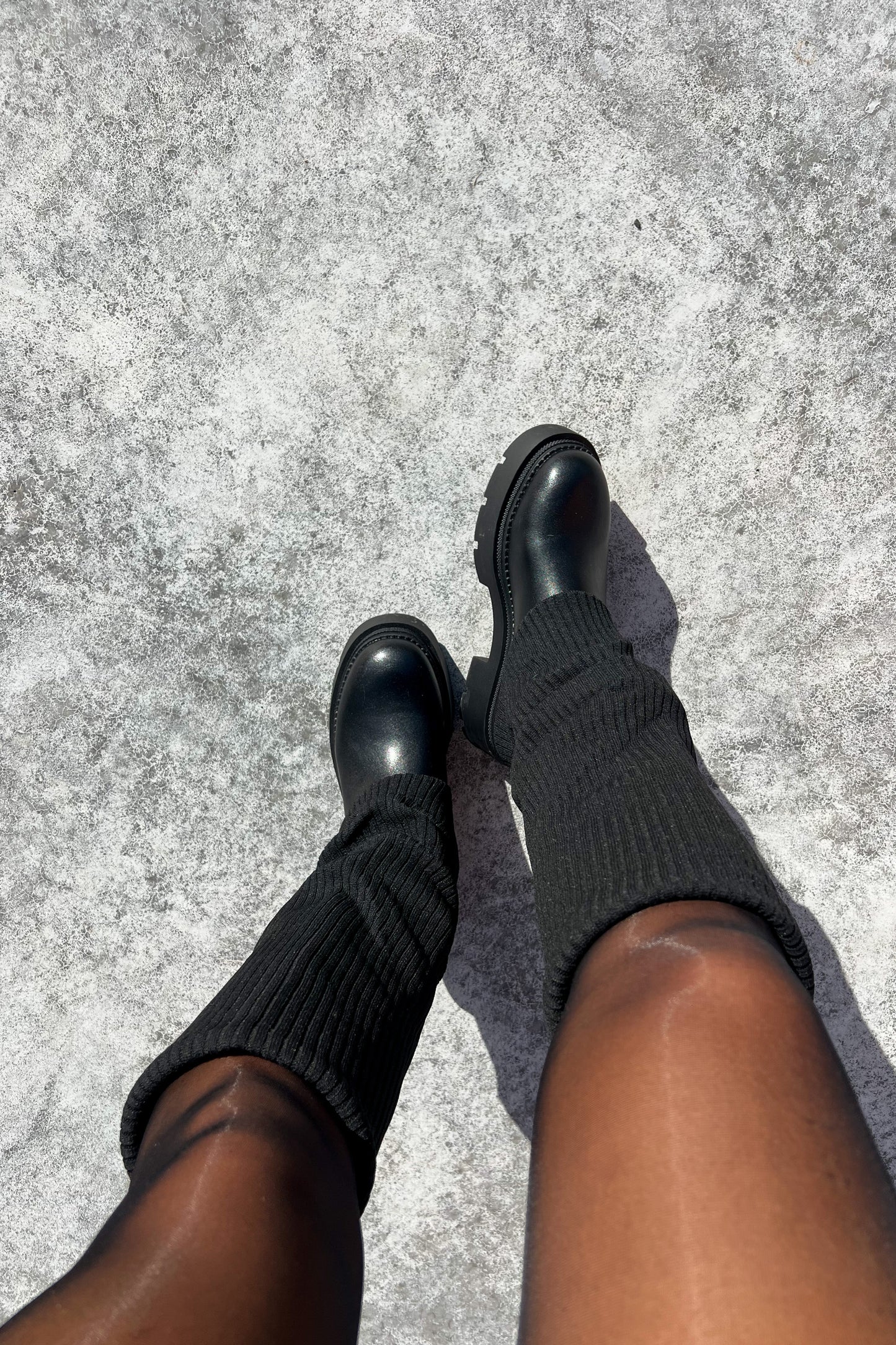 Bottes effet chaussettes