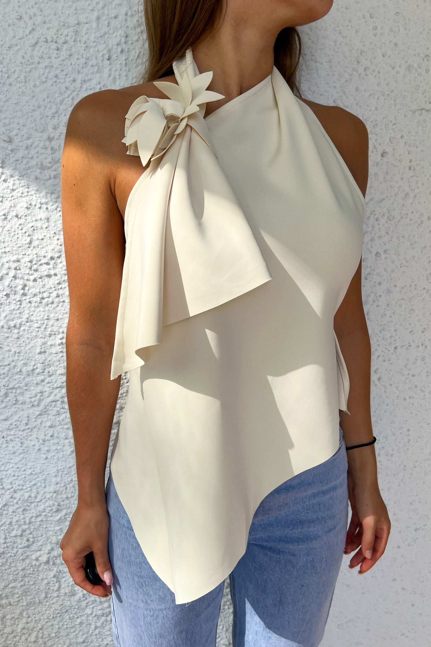 Top KIARA blanc cassé