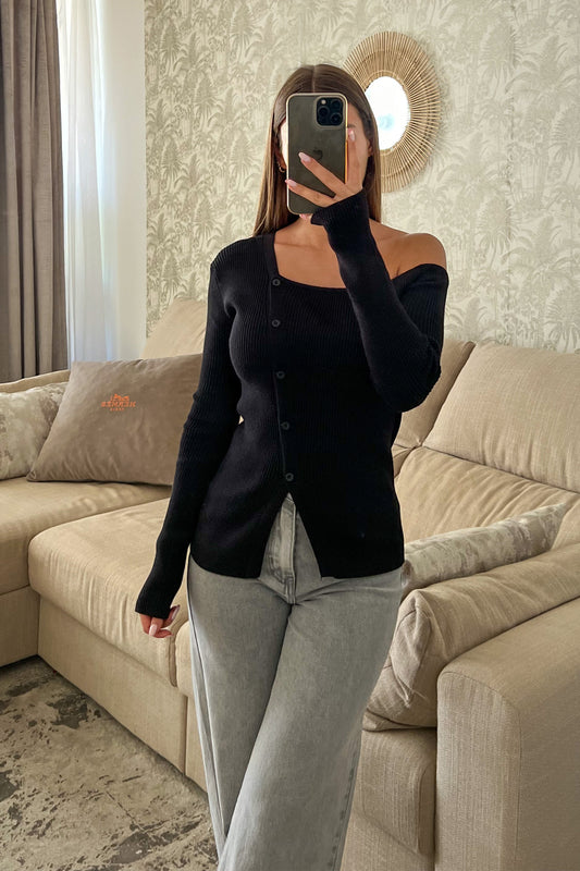 Blouse asymétrique NOIRE