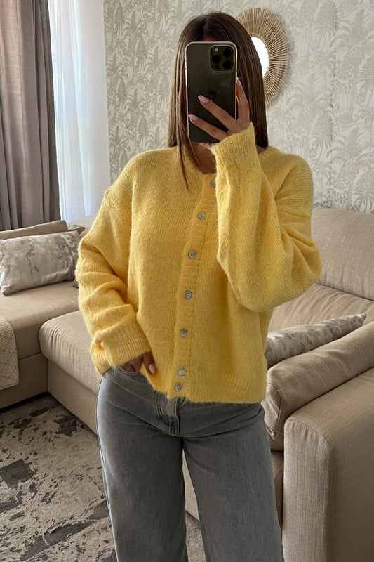 Cardigan laine JAUNE