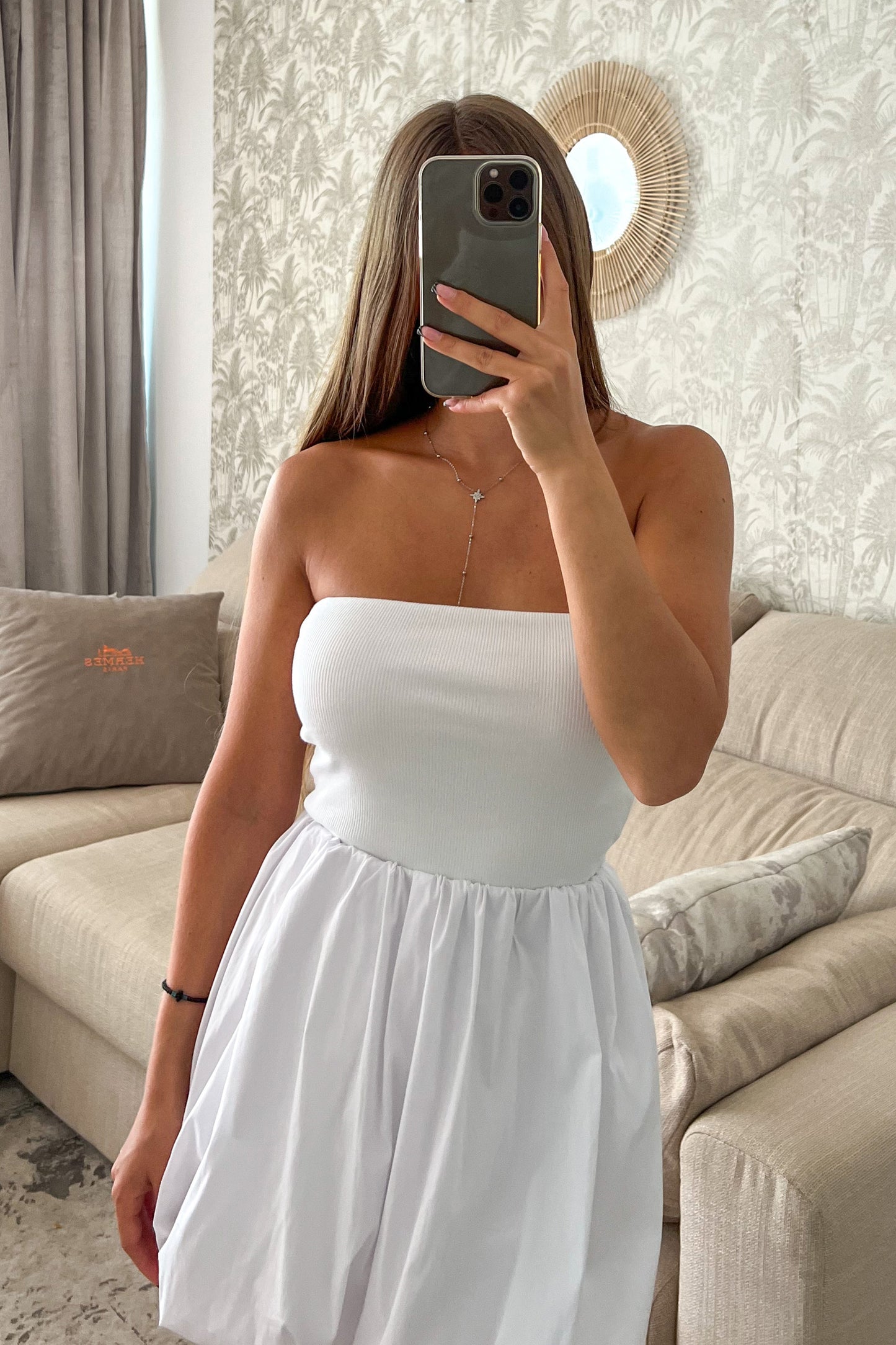 Bustier en coton BLANC