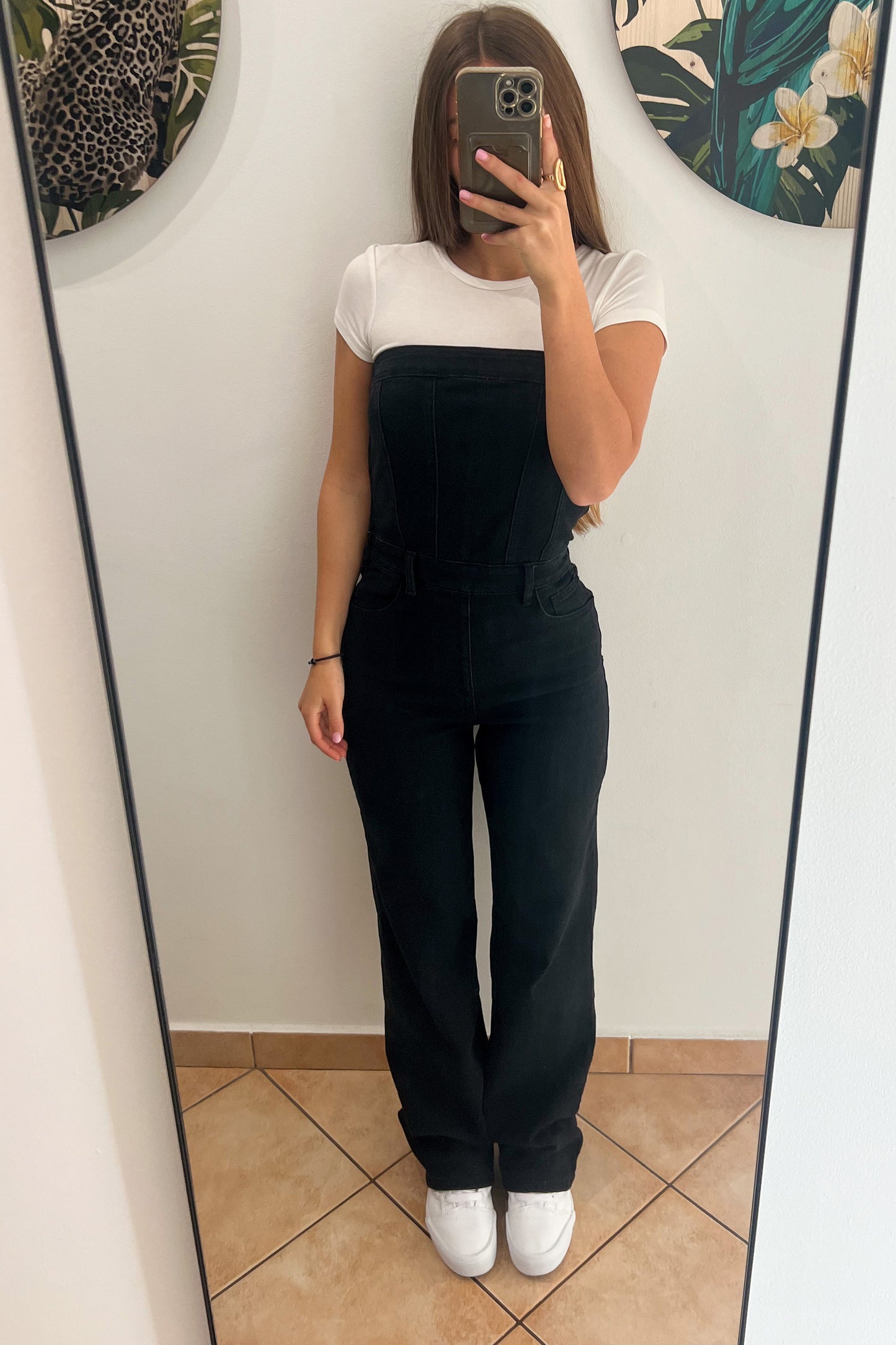 Combinaison en jeans noire