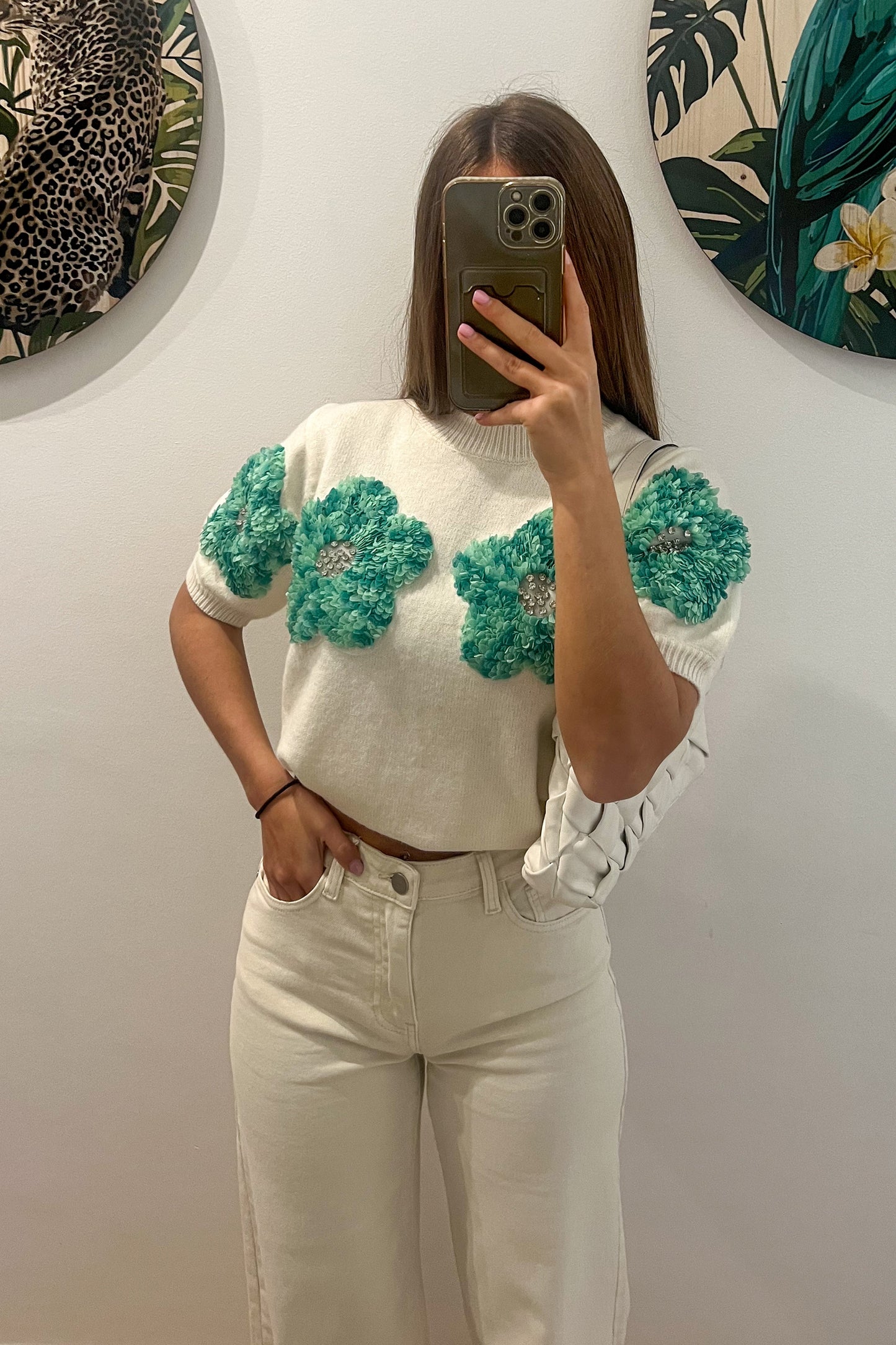 Jeans WIDE LEG beige