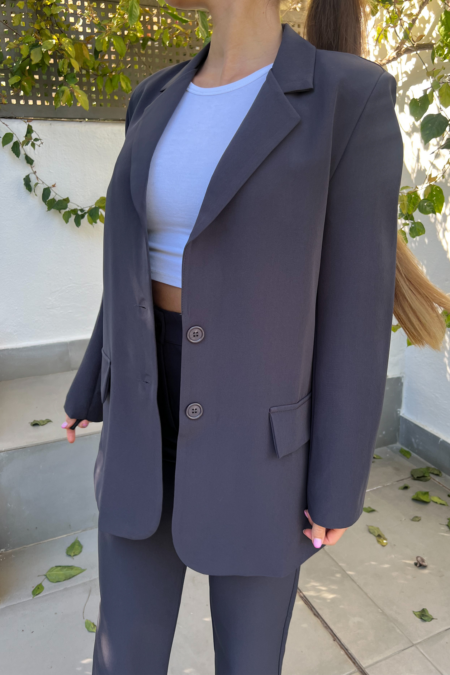Blazer gris foncé JULIETTE